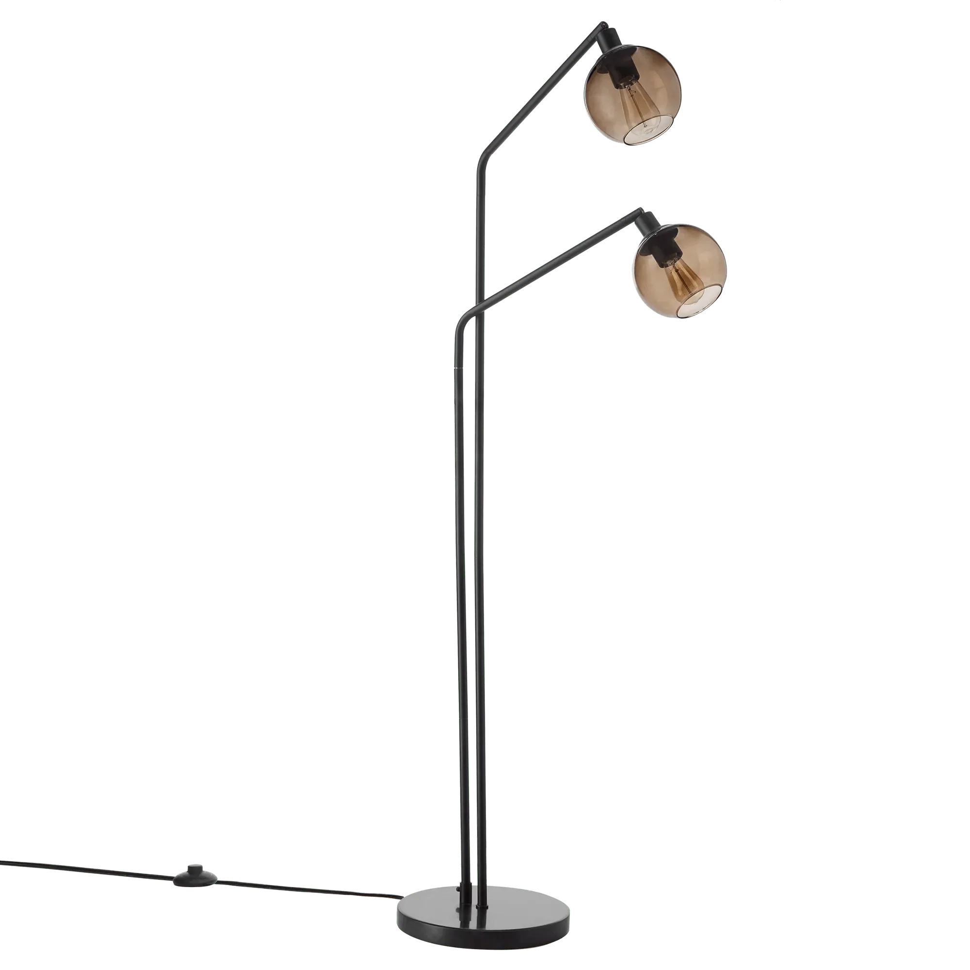2-Head Glass Floor Lamp