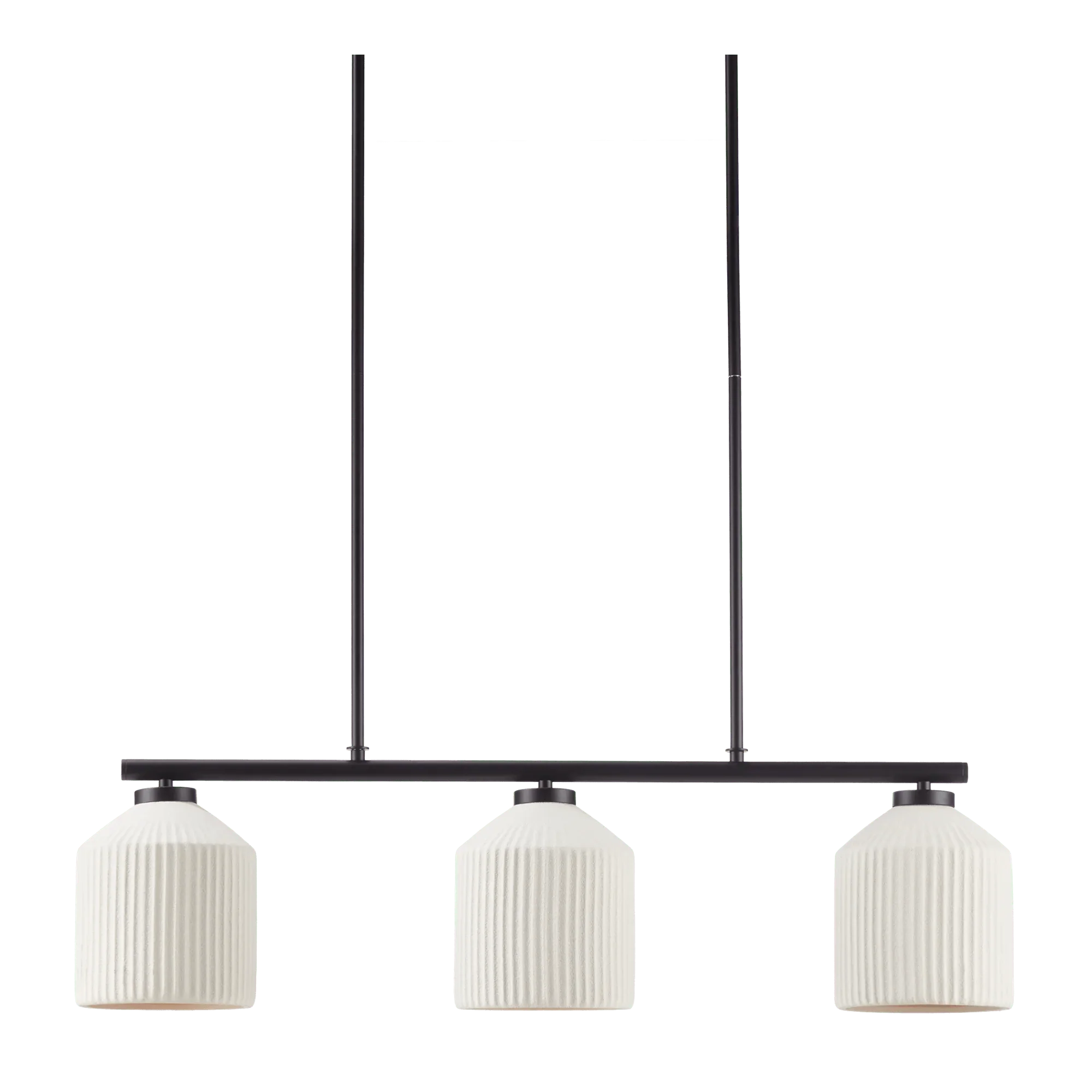 3-Bulb Metal and Ceramic Ceiling Lamp