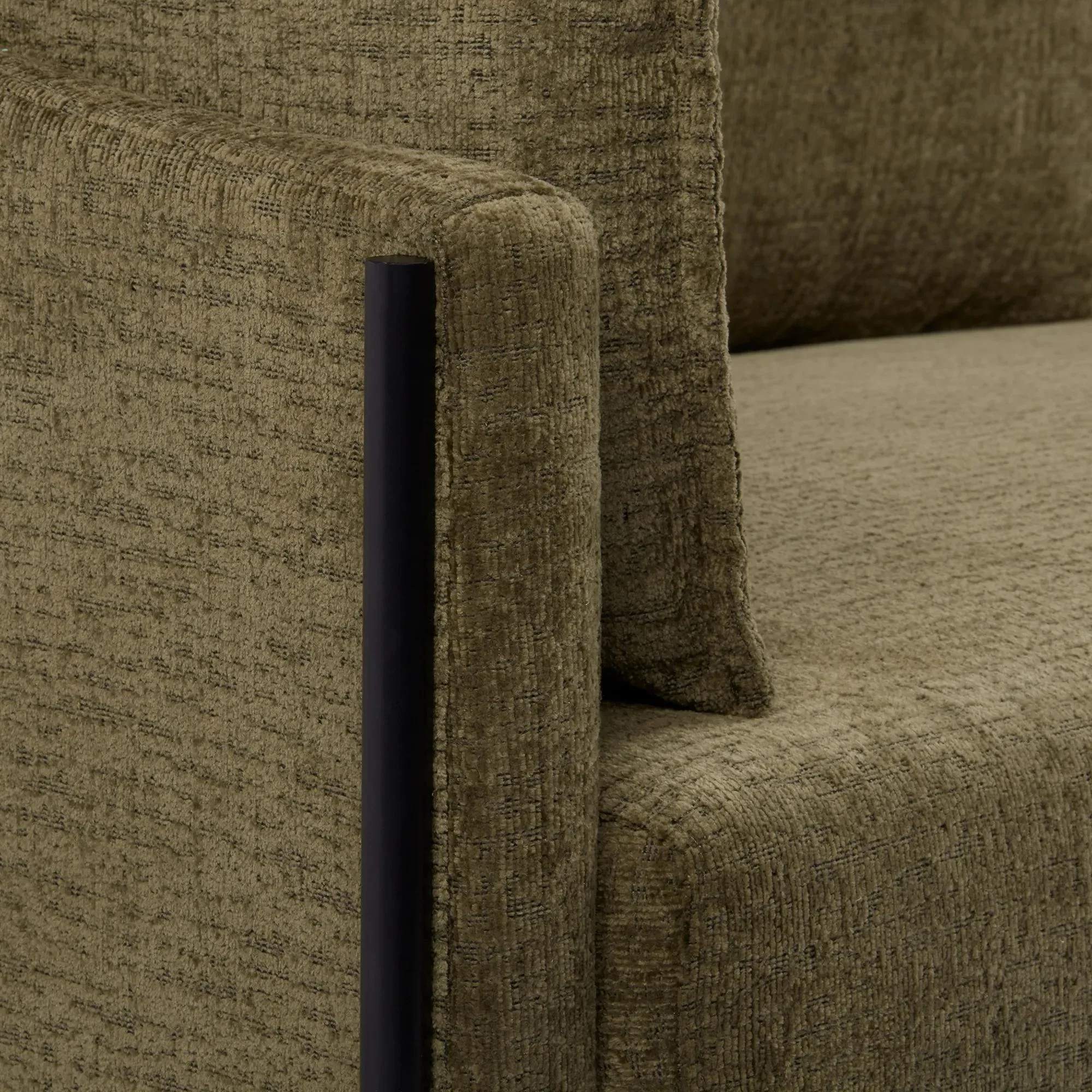 3 Seat  Green Sofa - Image 3