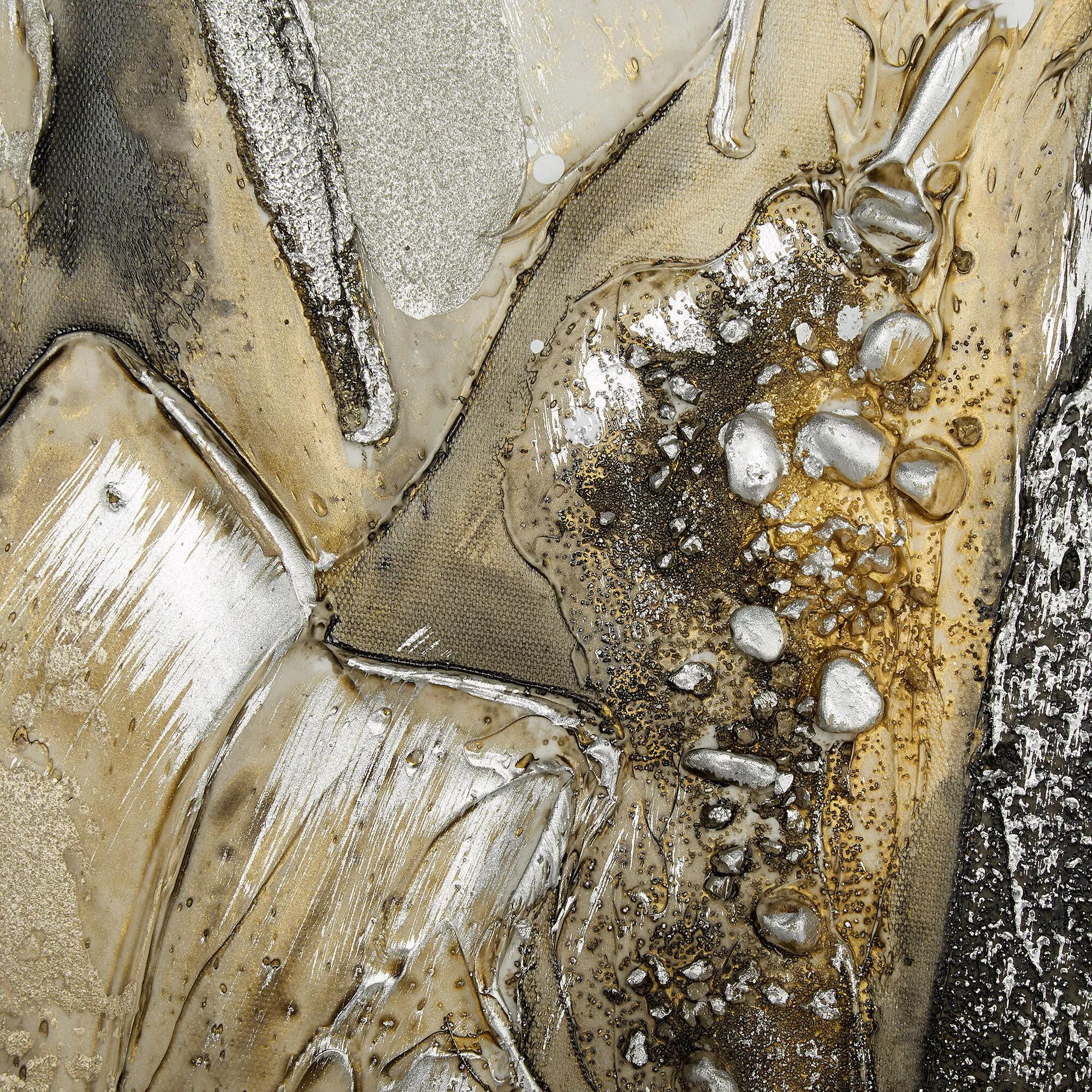 Abstract Heavy Textured Oil Painted Canvas - Image 2