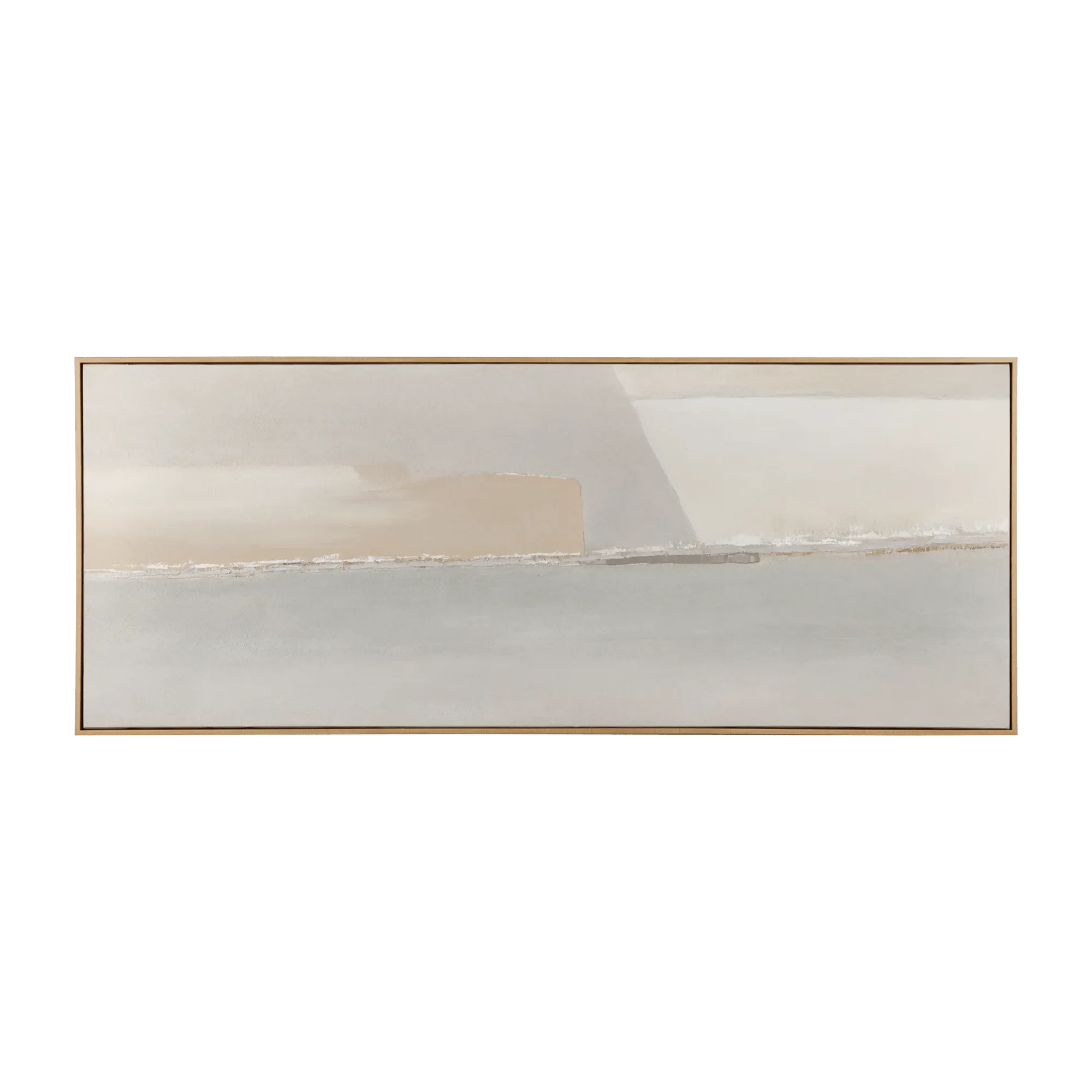 Abstract Landscape Wall Art in Beige and Gray