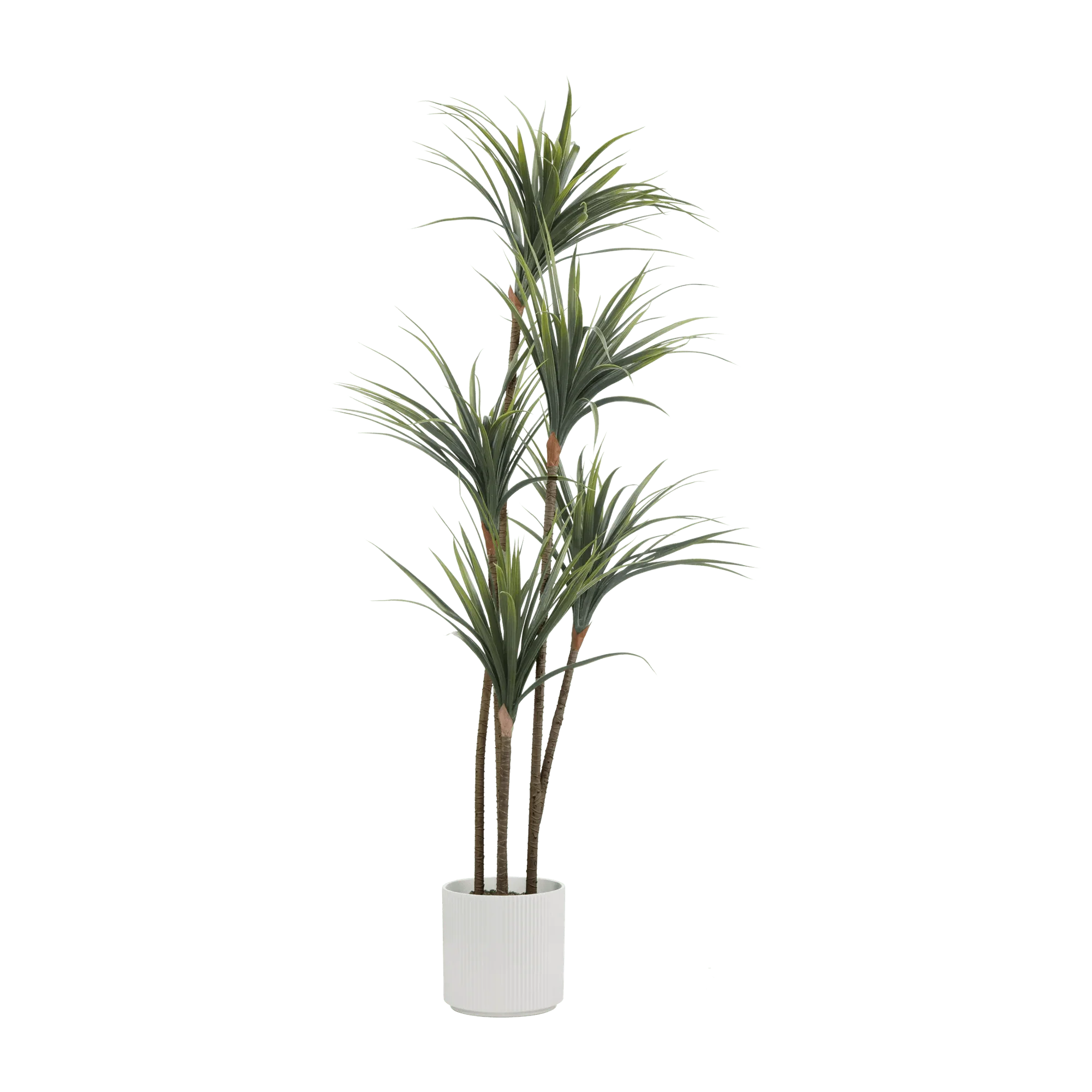 Artificial Exotic Floor Plant in White Pot