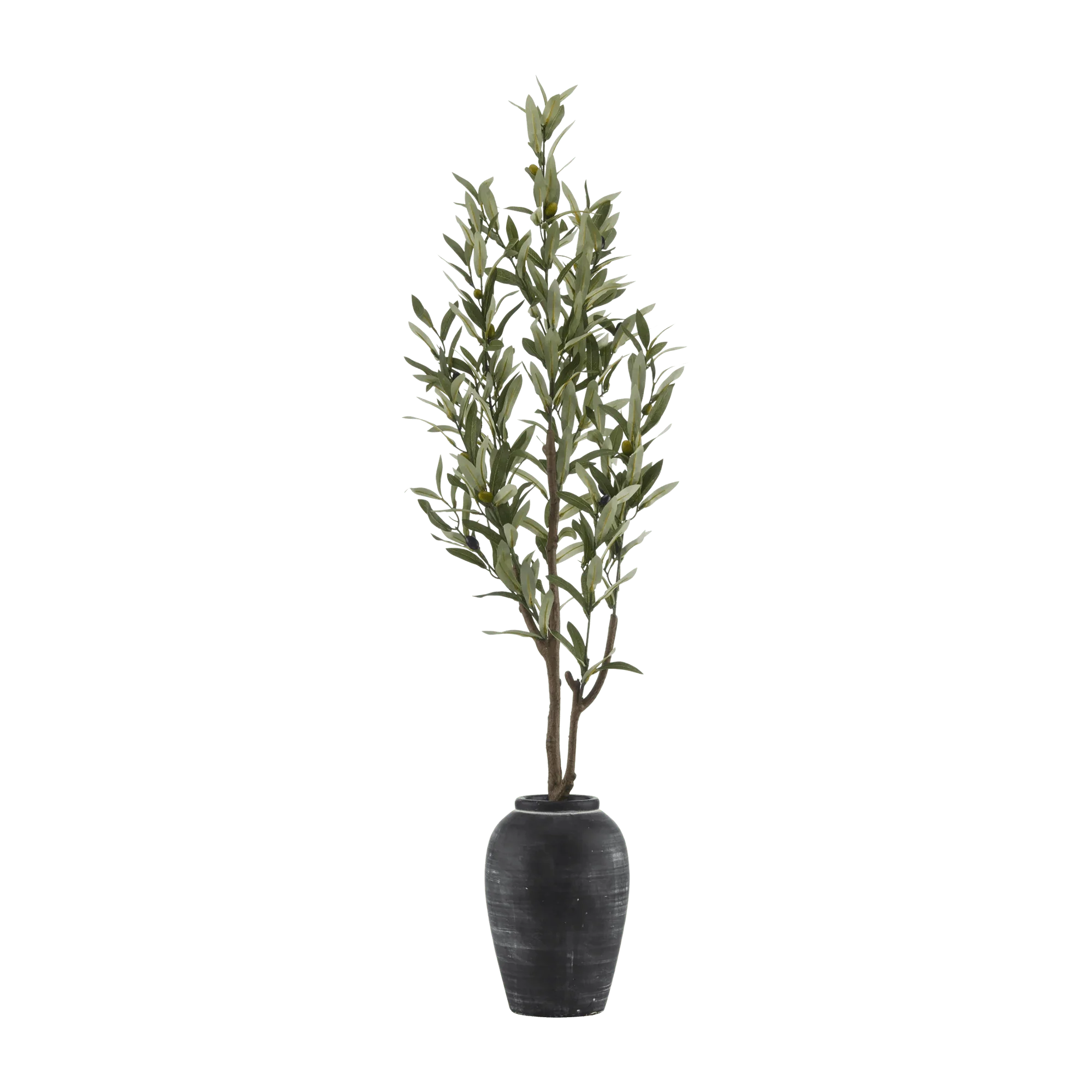 Artificial Olive Tree in Ceramic Vase