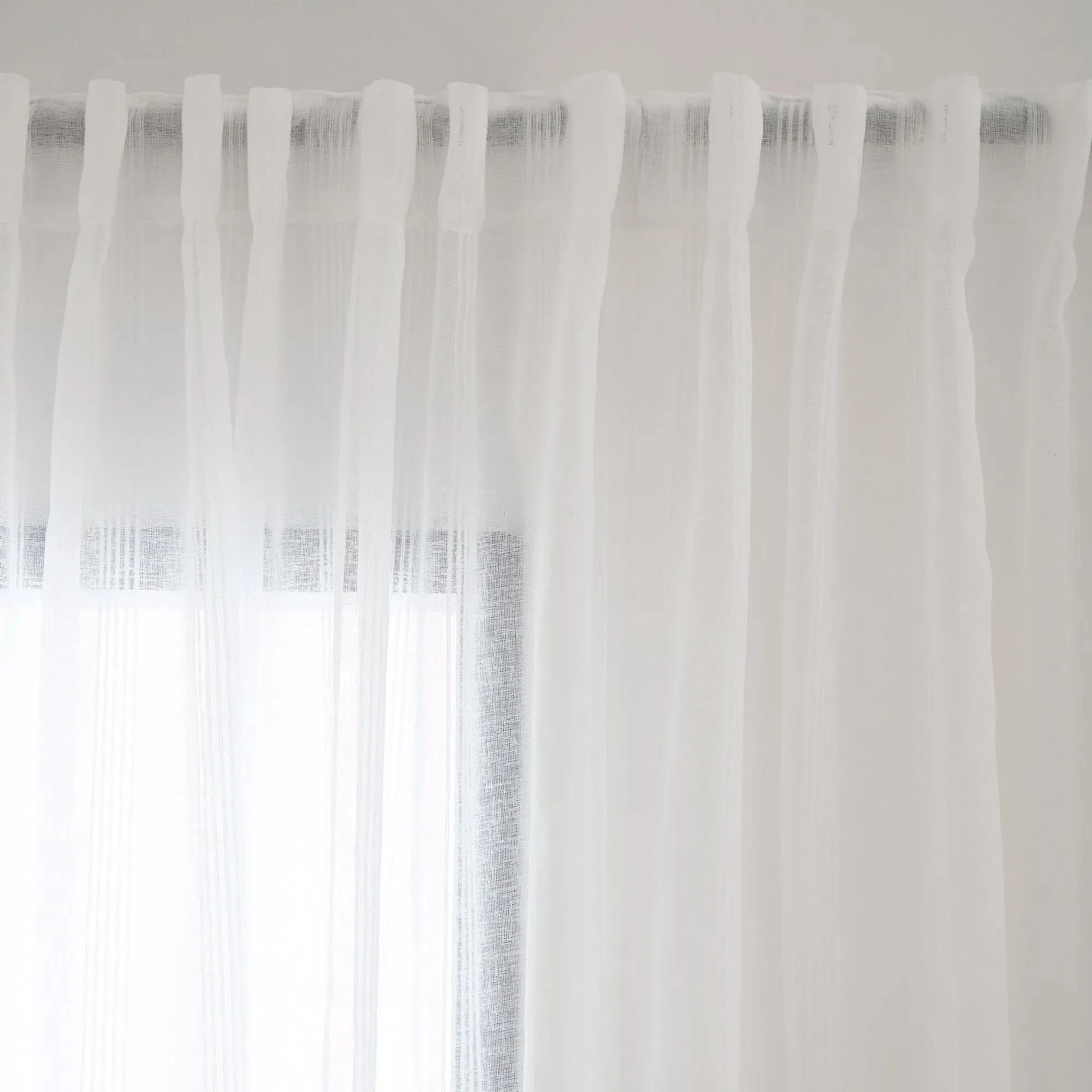 Atila White Rod Pocket Back Tab Sheer Curtain