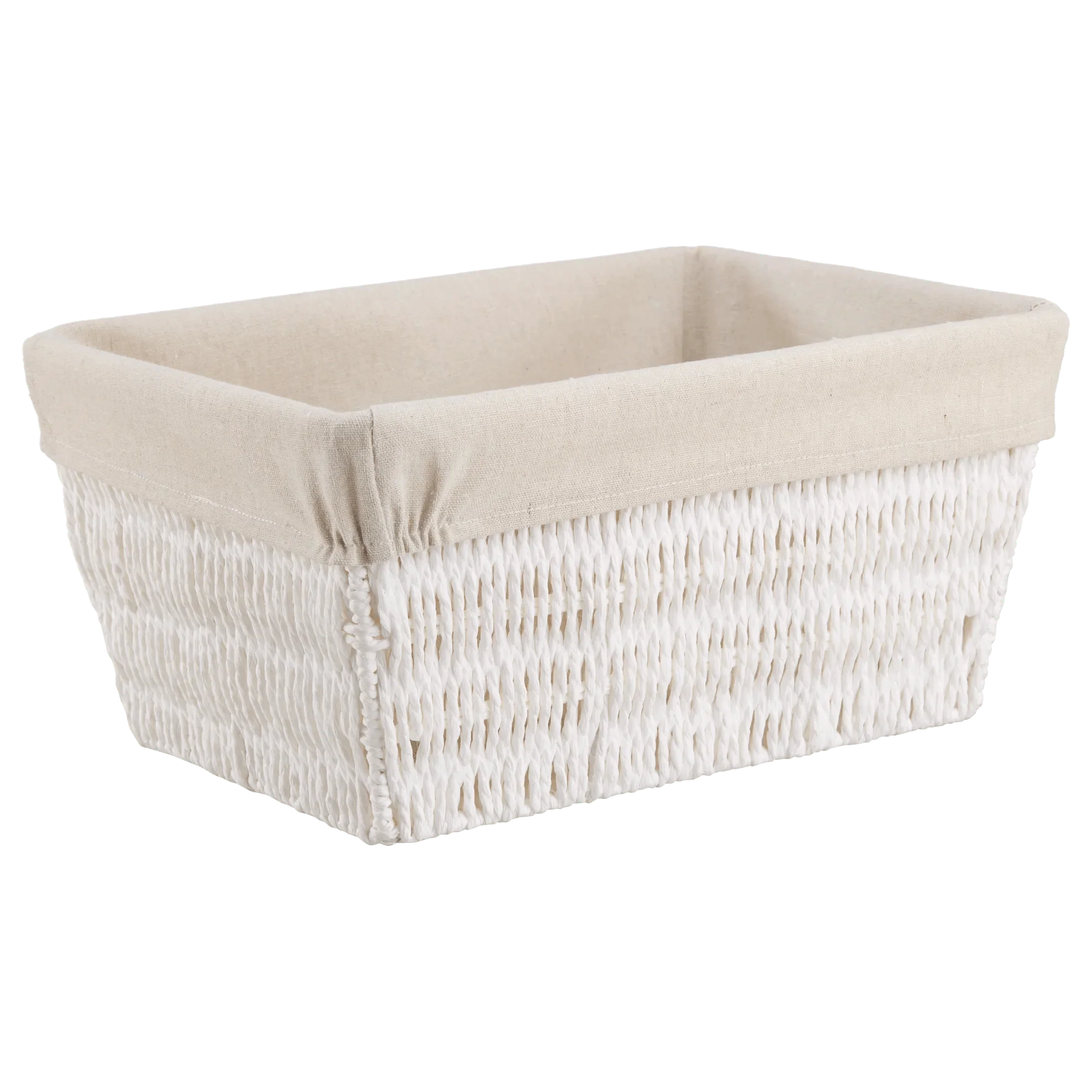 Basket With Linen Lining