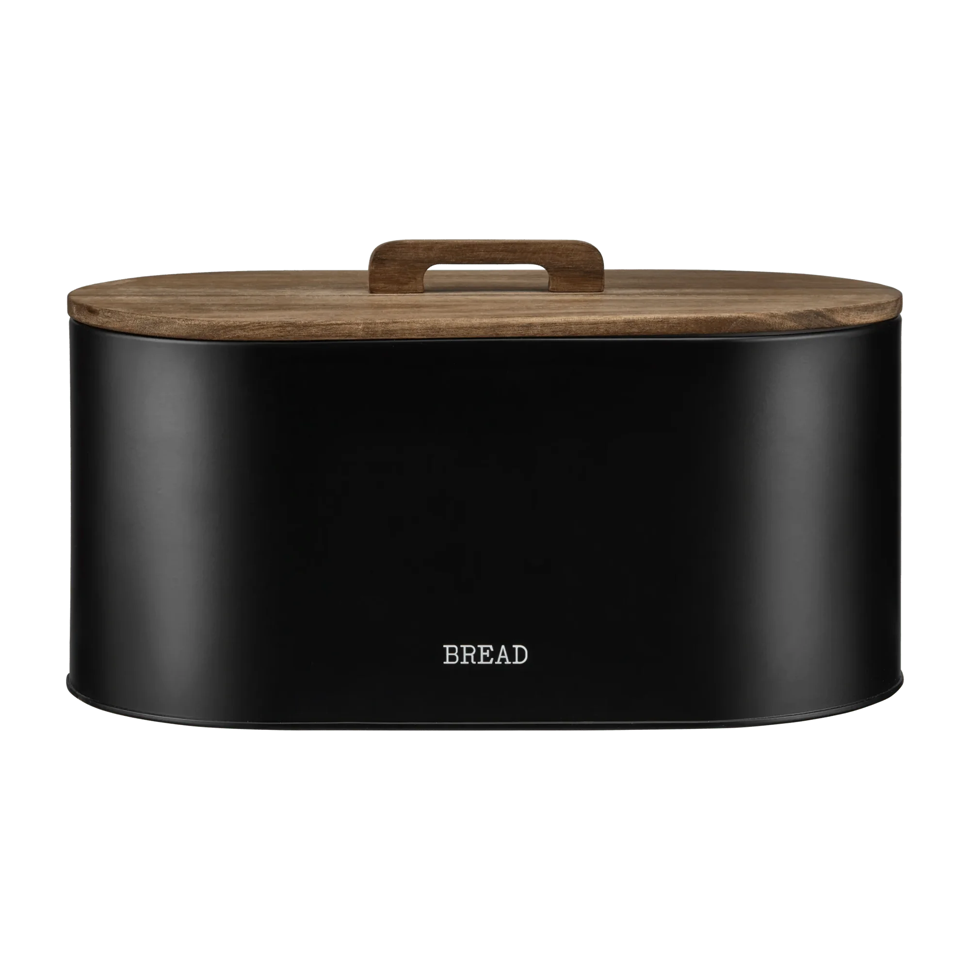 Black Bread Box with Wooden Lid - Image 5
