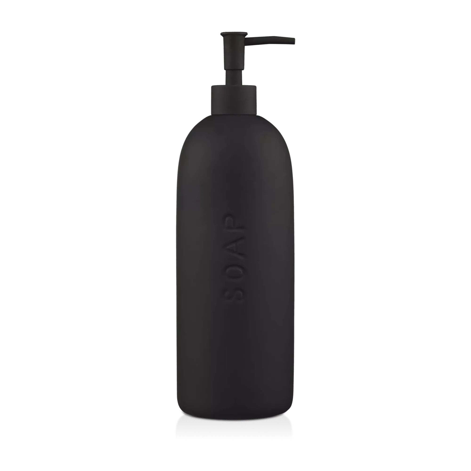 Black Ceramic Soap Engraved Dispenser