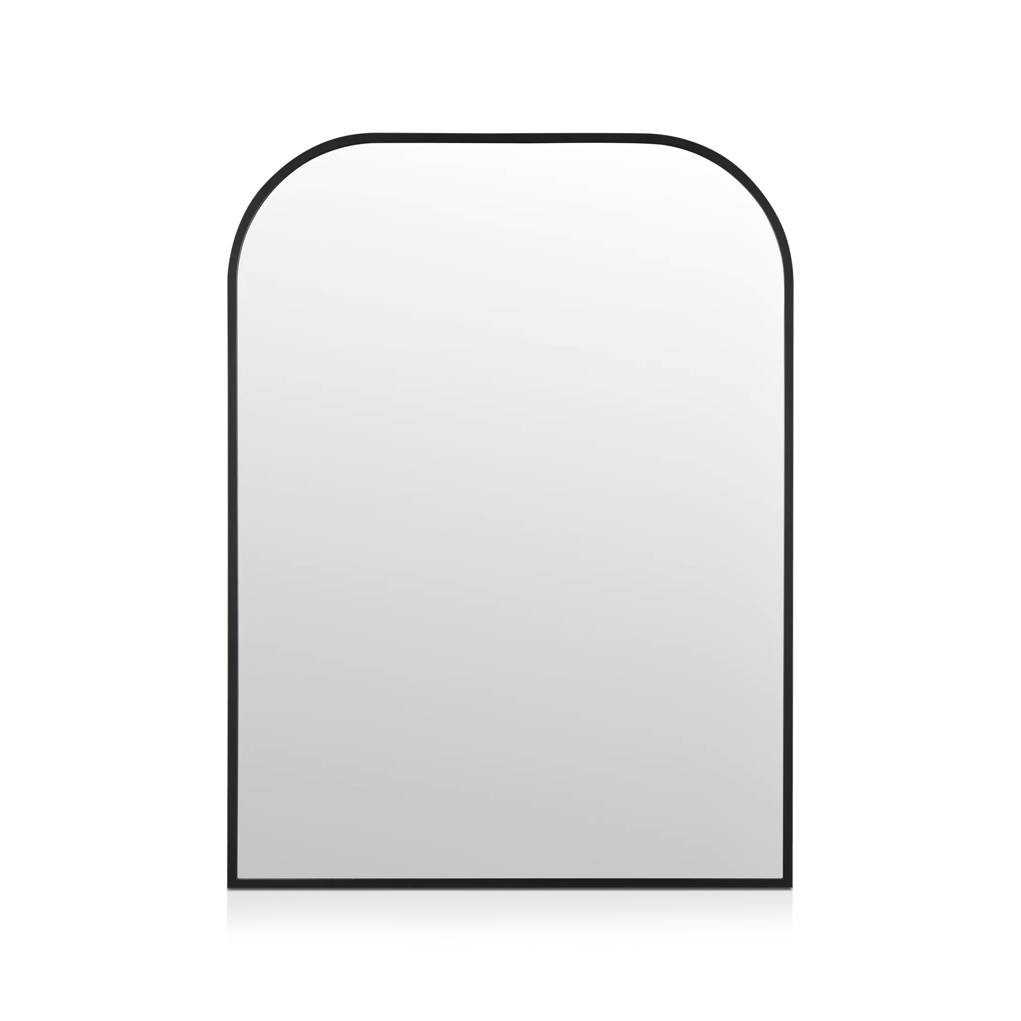 Black Frame Modern Mantle Mirror