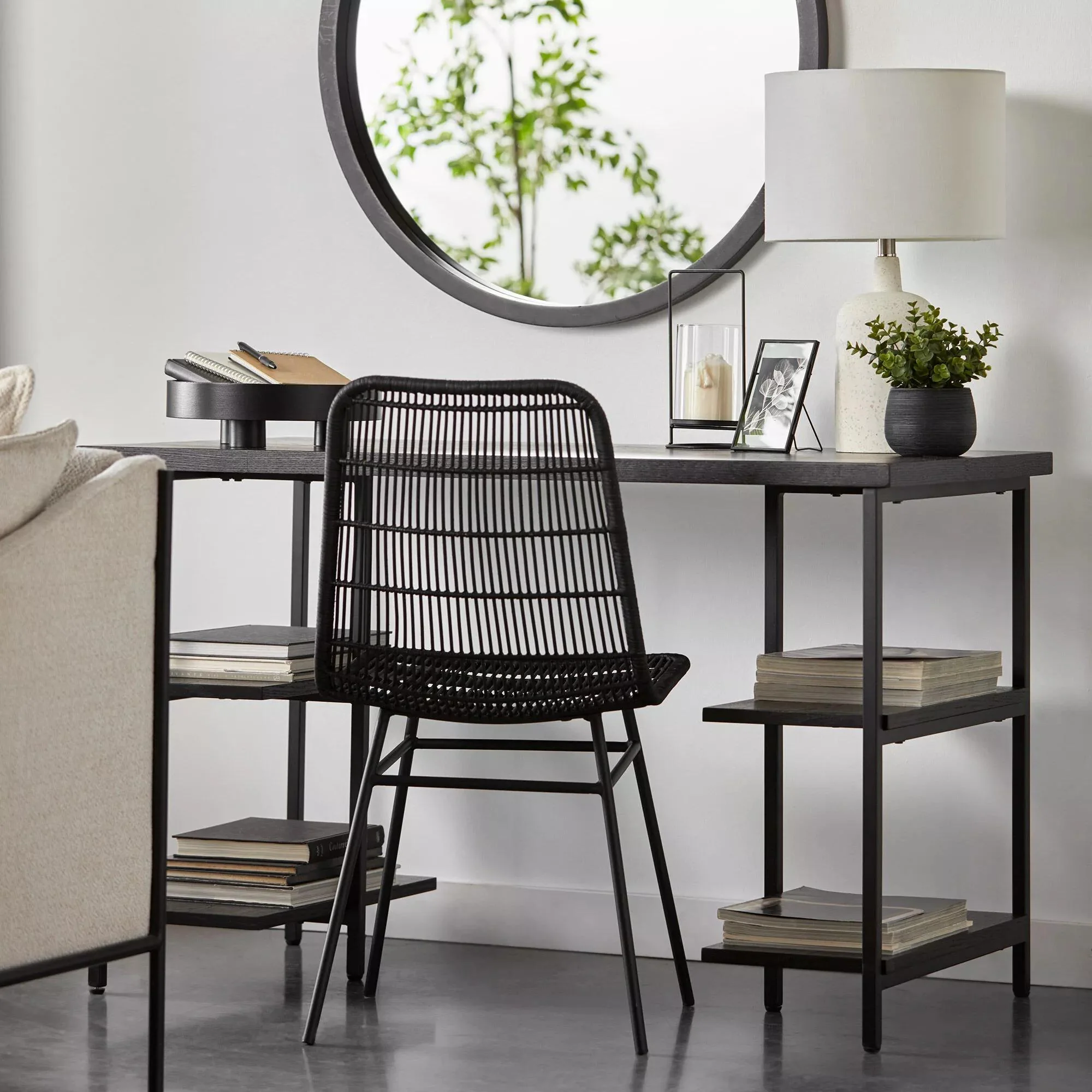 Black Tray & Natural  Tray On Stand - Image 2