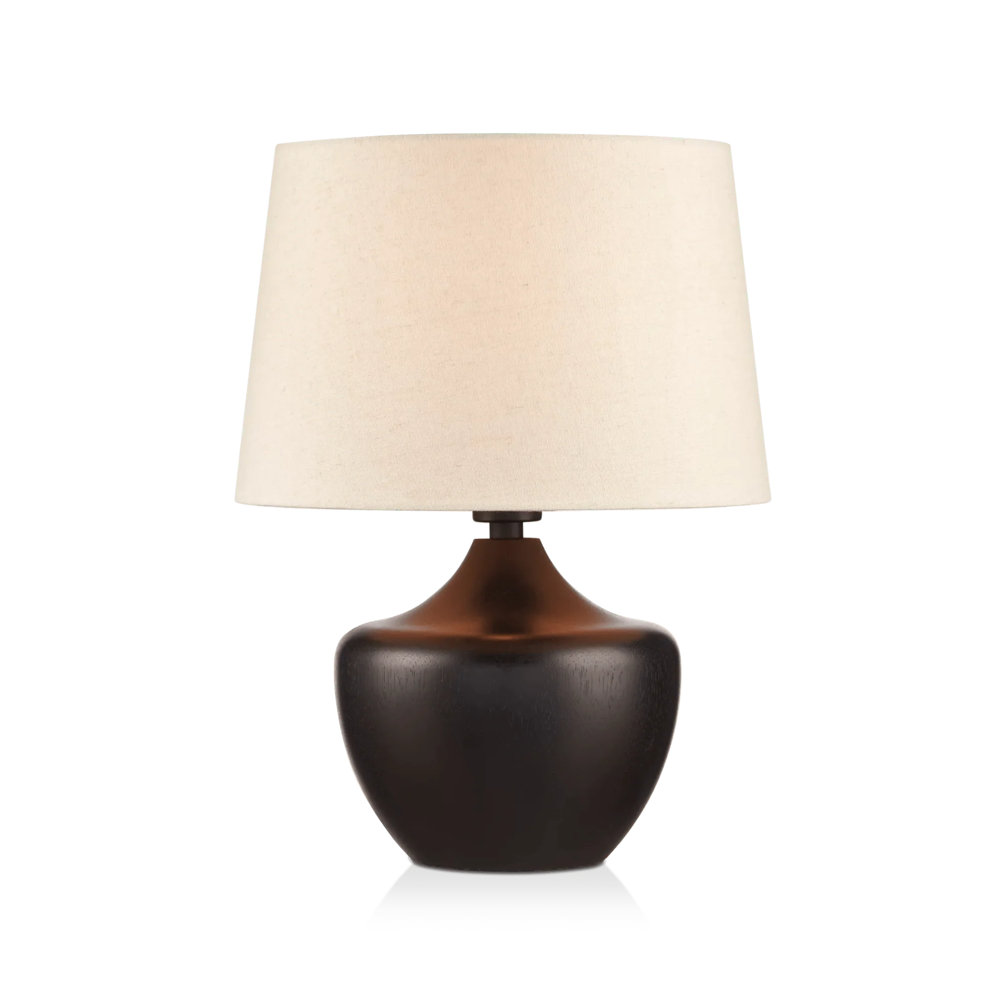 Black Wood Table Lamp - Image 2