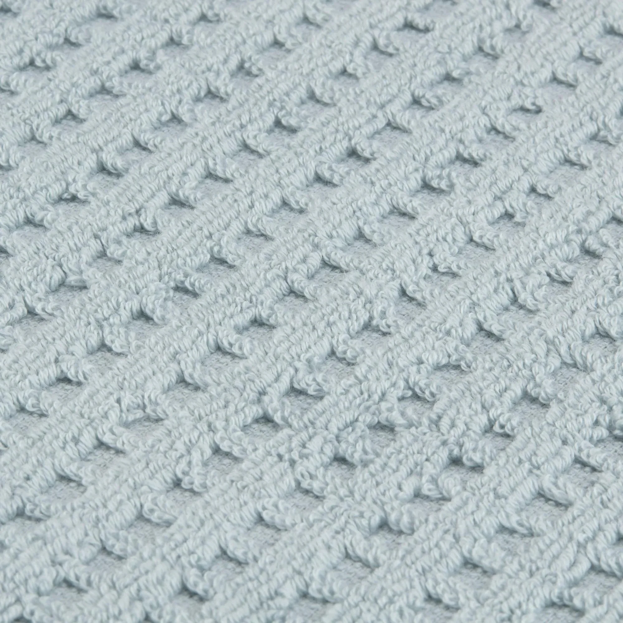 Blue Waffle Cotton Bath Towel - Image 3