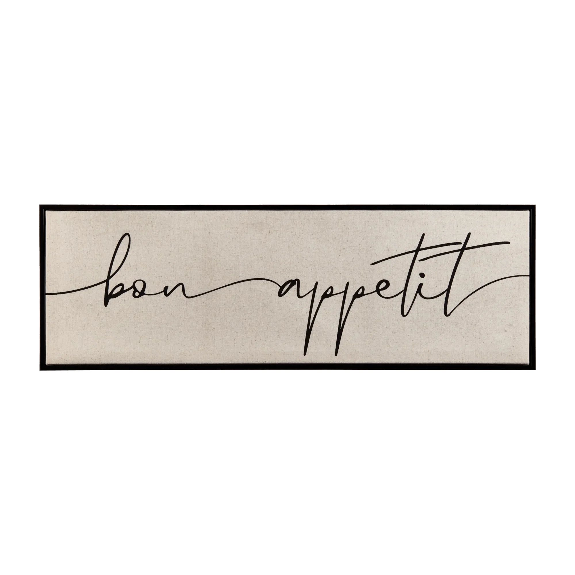 Bon Appetit Framed Wall Art on Linen