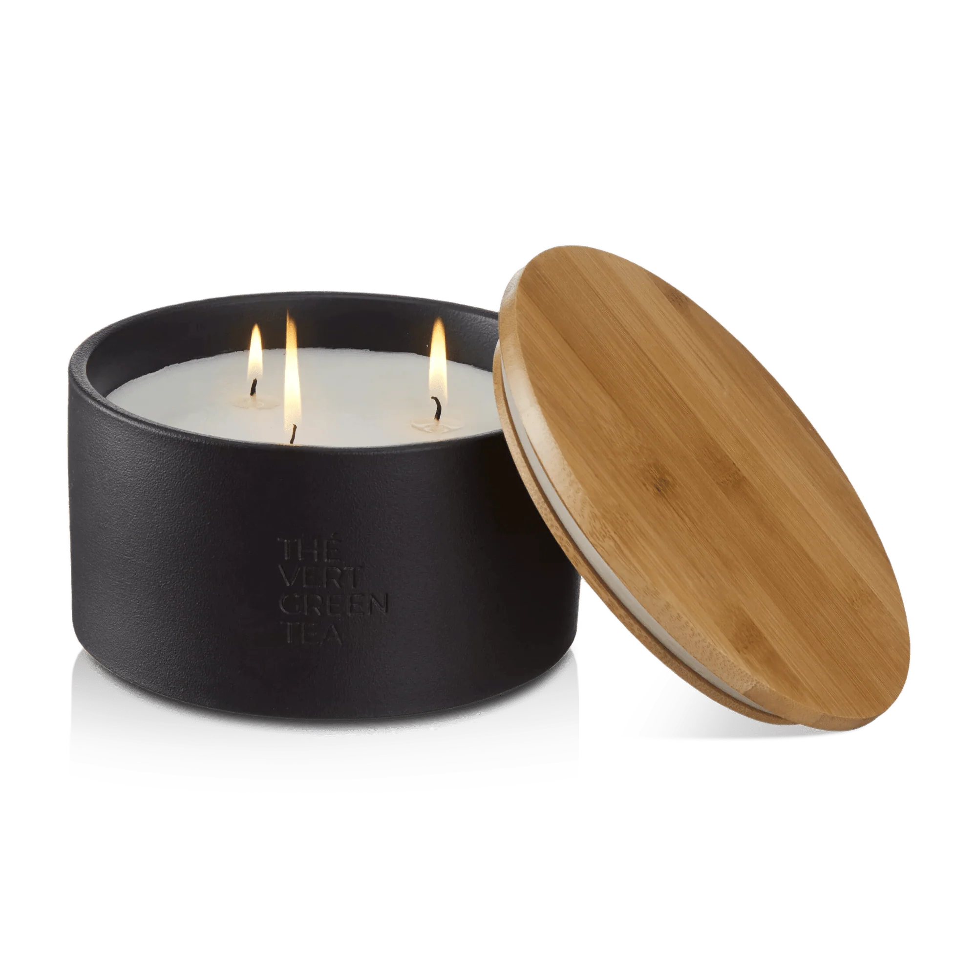 Bouclair Green Tea Candle with Wooden Lid - Image 5