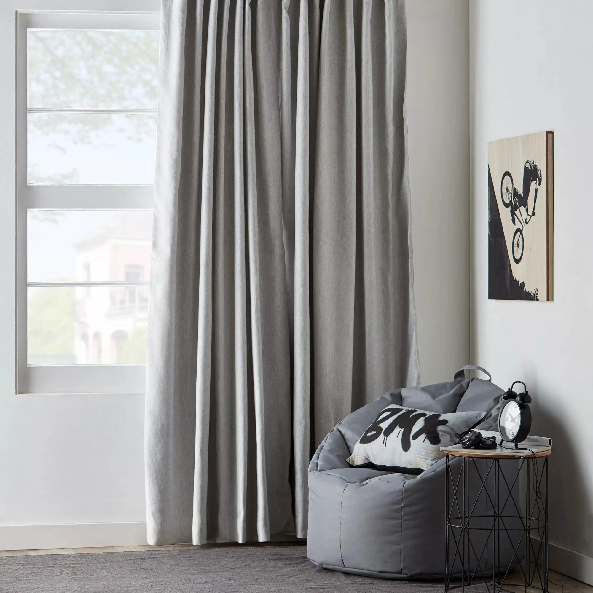 Bryce Grey Blackout Curtain - Image 2
