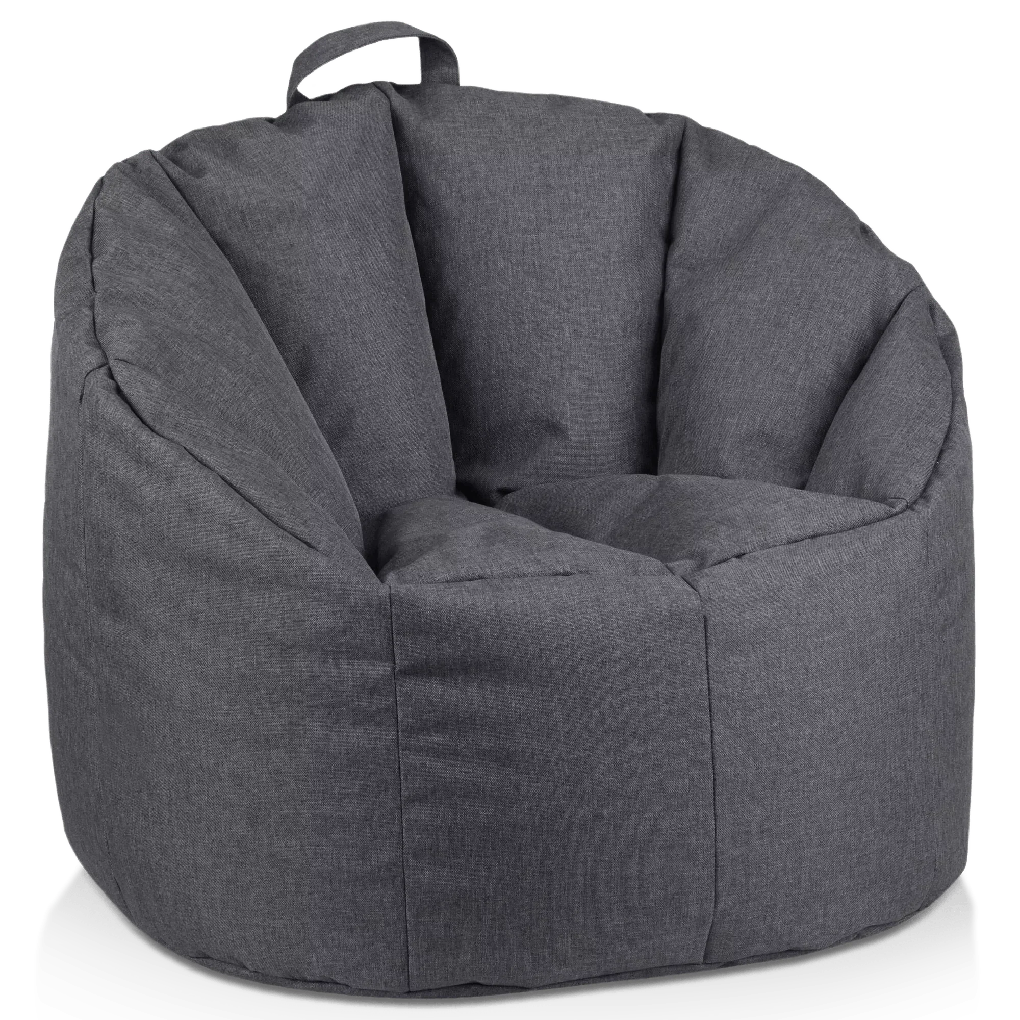 Dark Grey Canvas Bean Bag