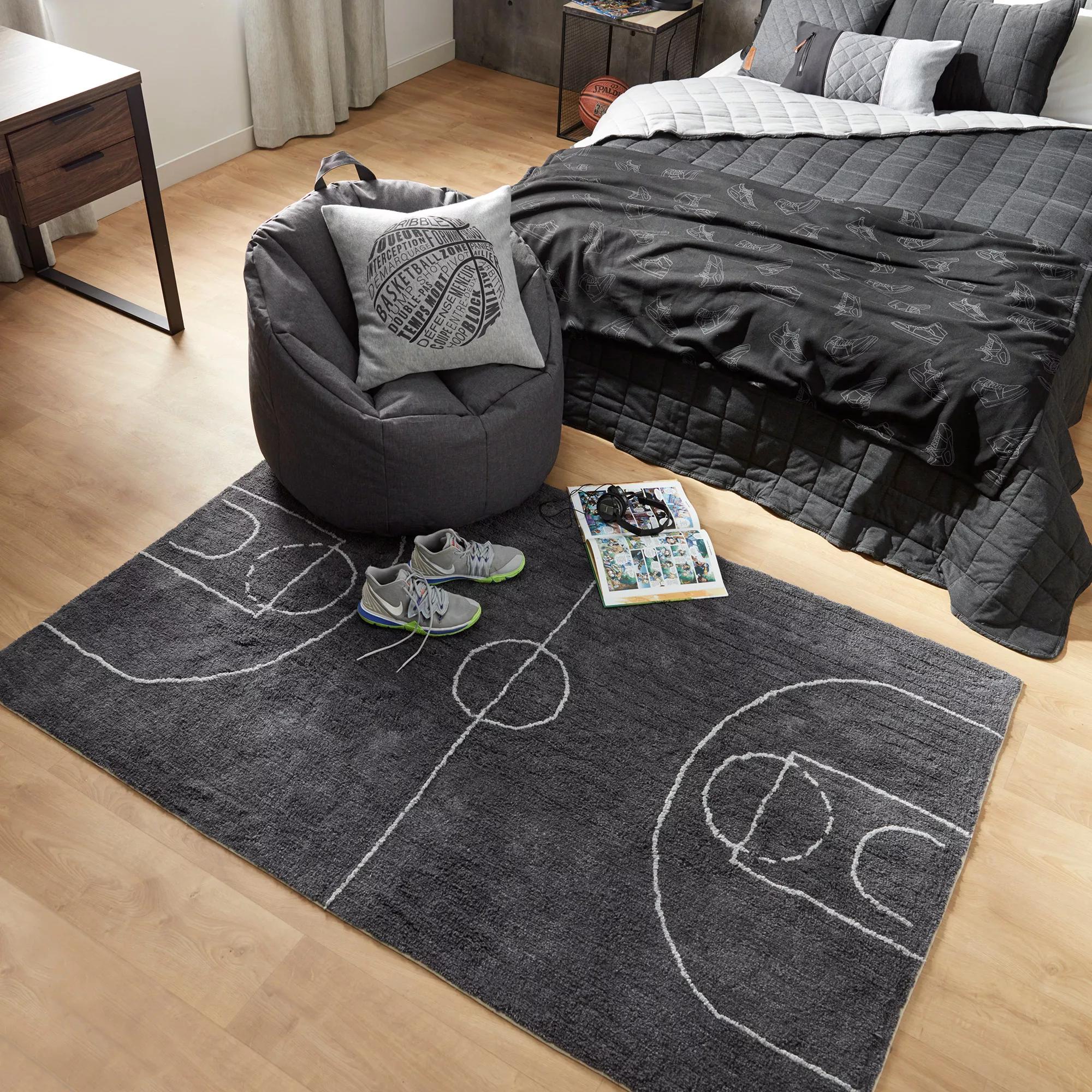 Dark Grey Canvas Bean Bag - Image 4