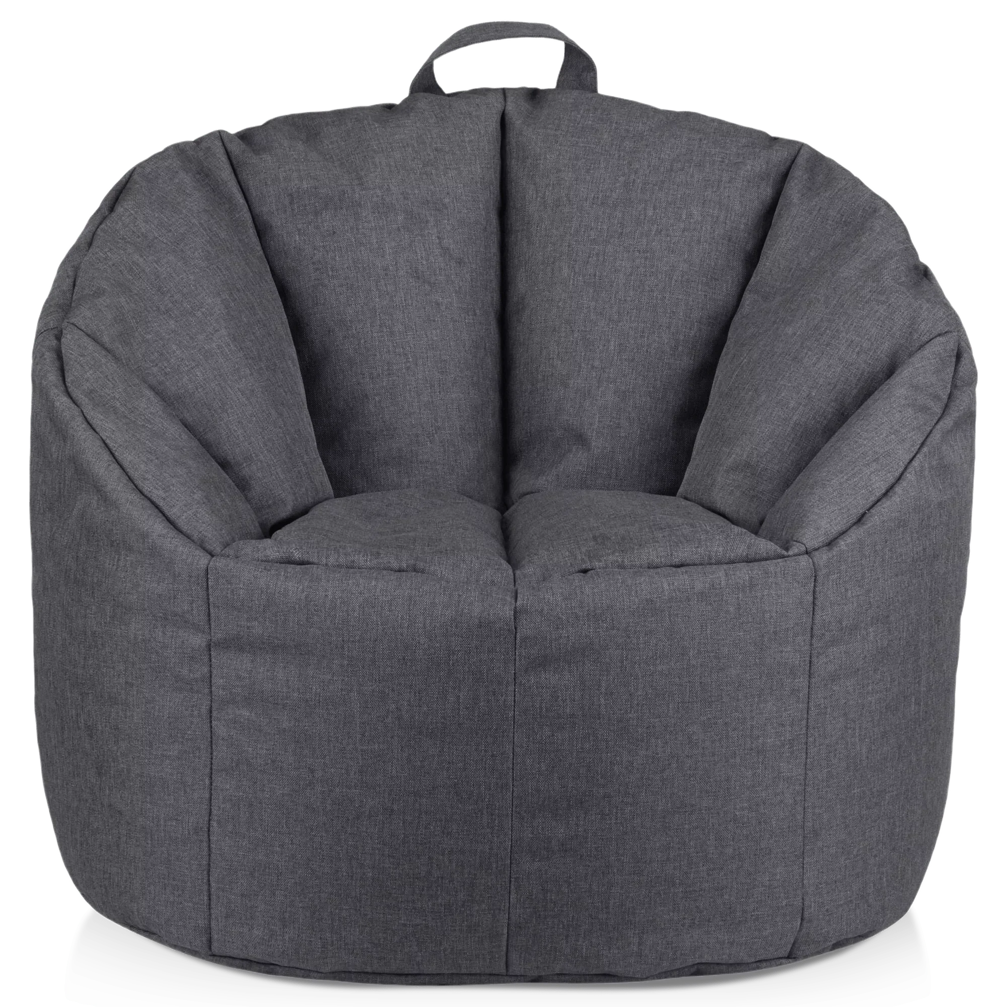 Dark Grey Canvas Bean Bag - Image 6