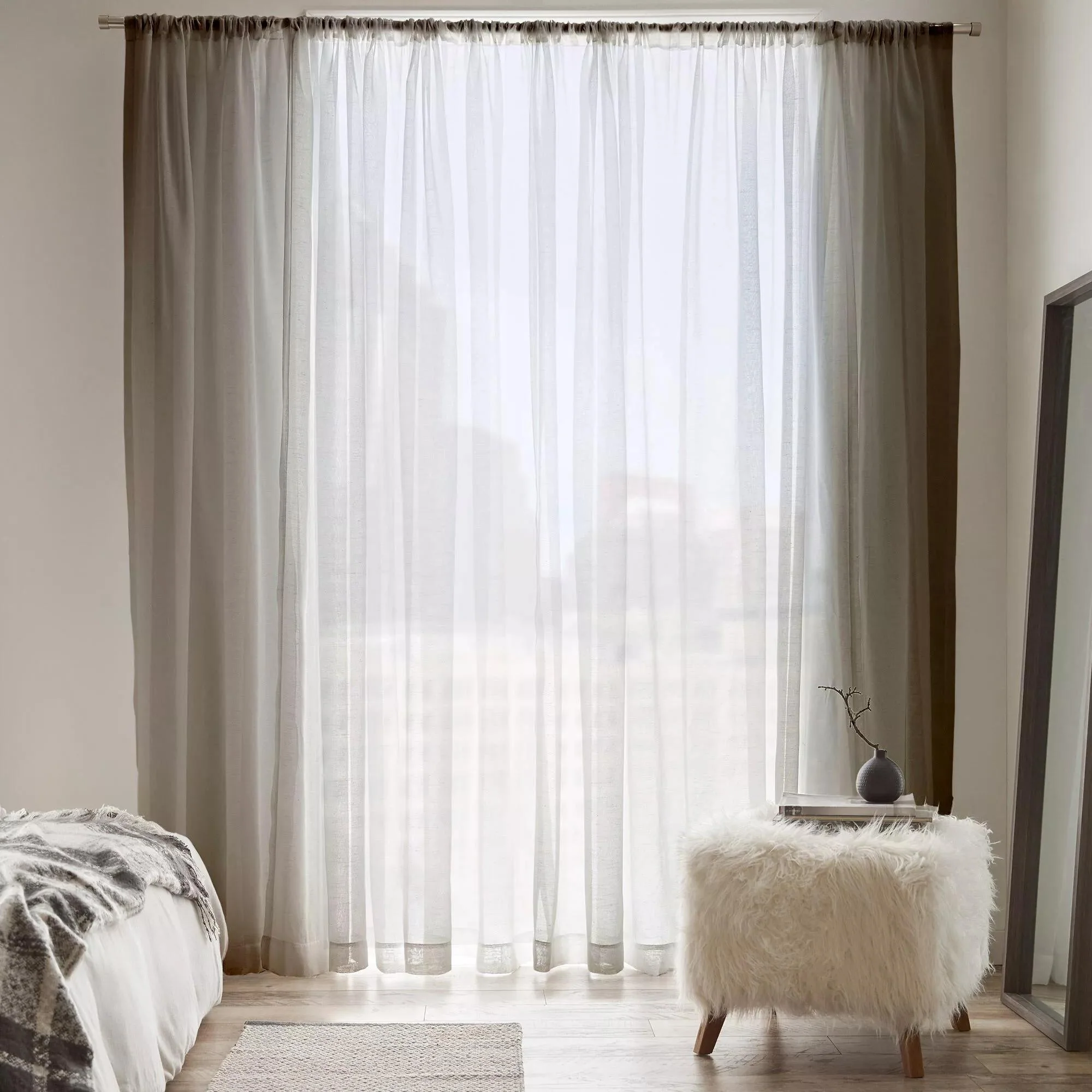 White Carla Sheer Curtain - Image 4