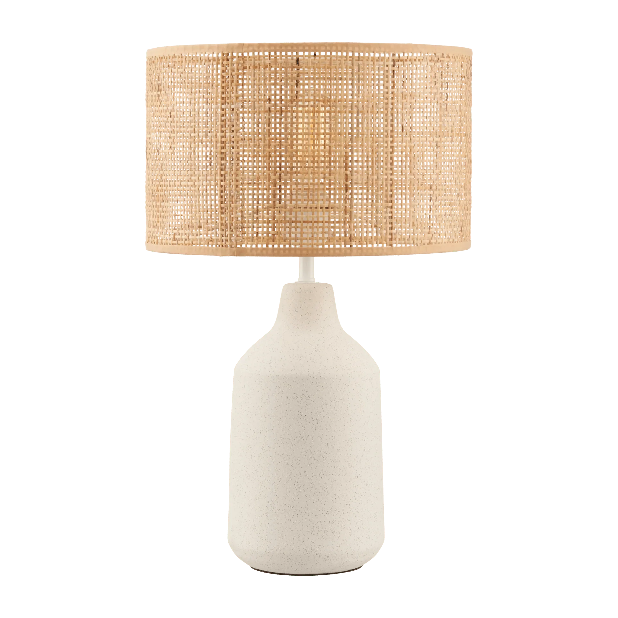 Ceramic and Rattan Table Lamp - Image 2