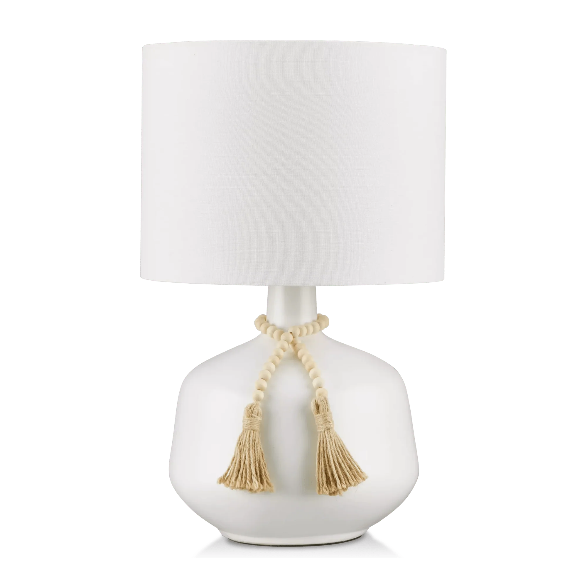 Ceramic Table Lamp with Bead String