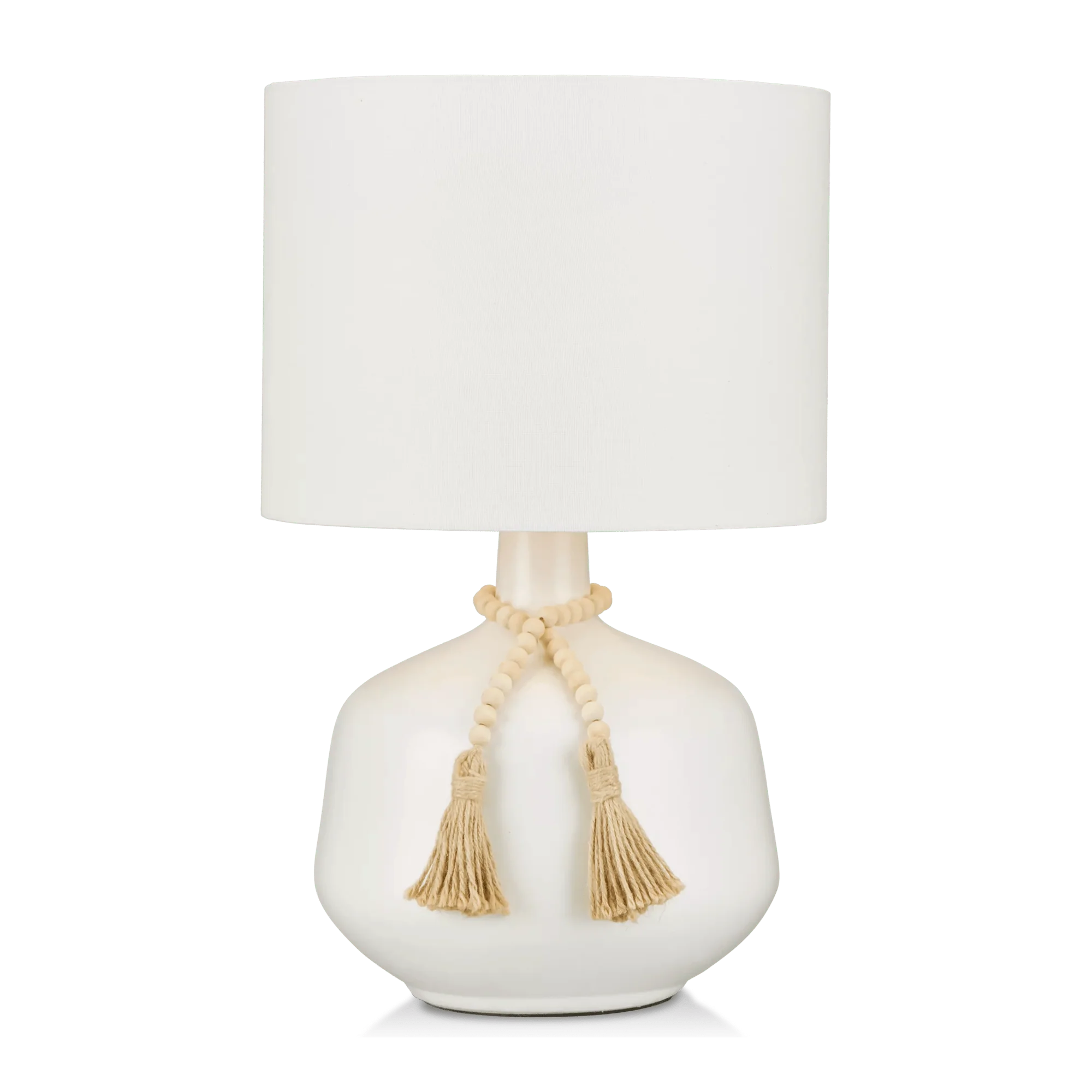 Ceramic Table Lamp with Bead String - Image 2