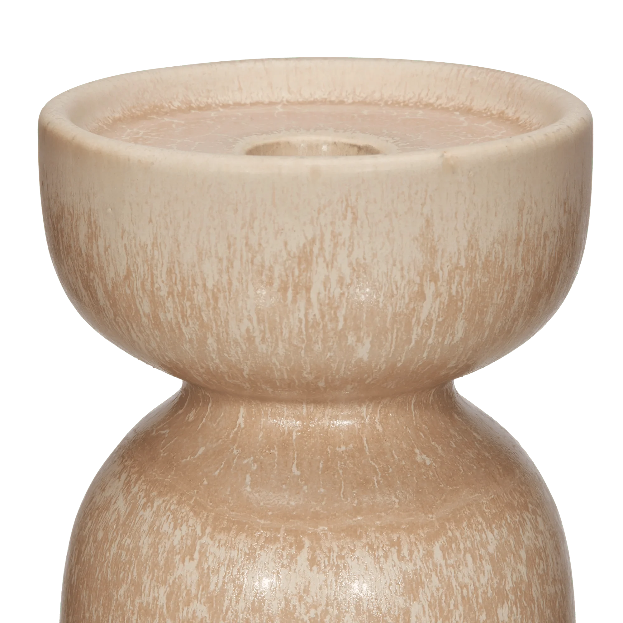 Ceramic Two Tone Pillar Candle Holder - Image 4