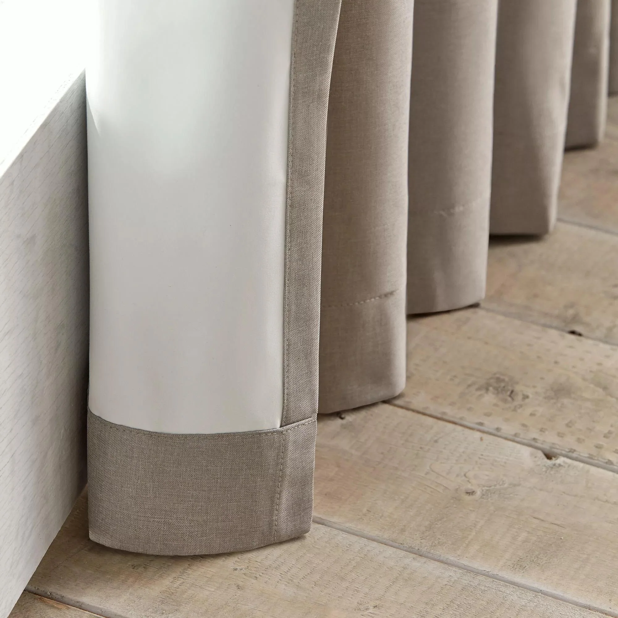 Beige Chambray Blackout Curtain - Image 2