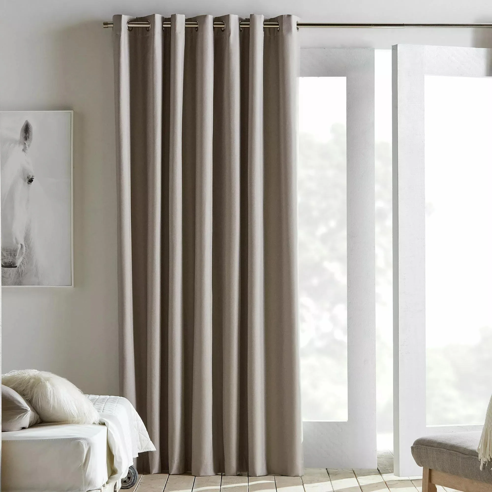 Beige Chambray Blackout Curtain - Image 6