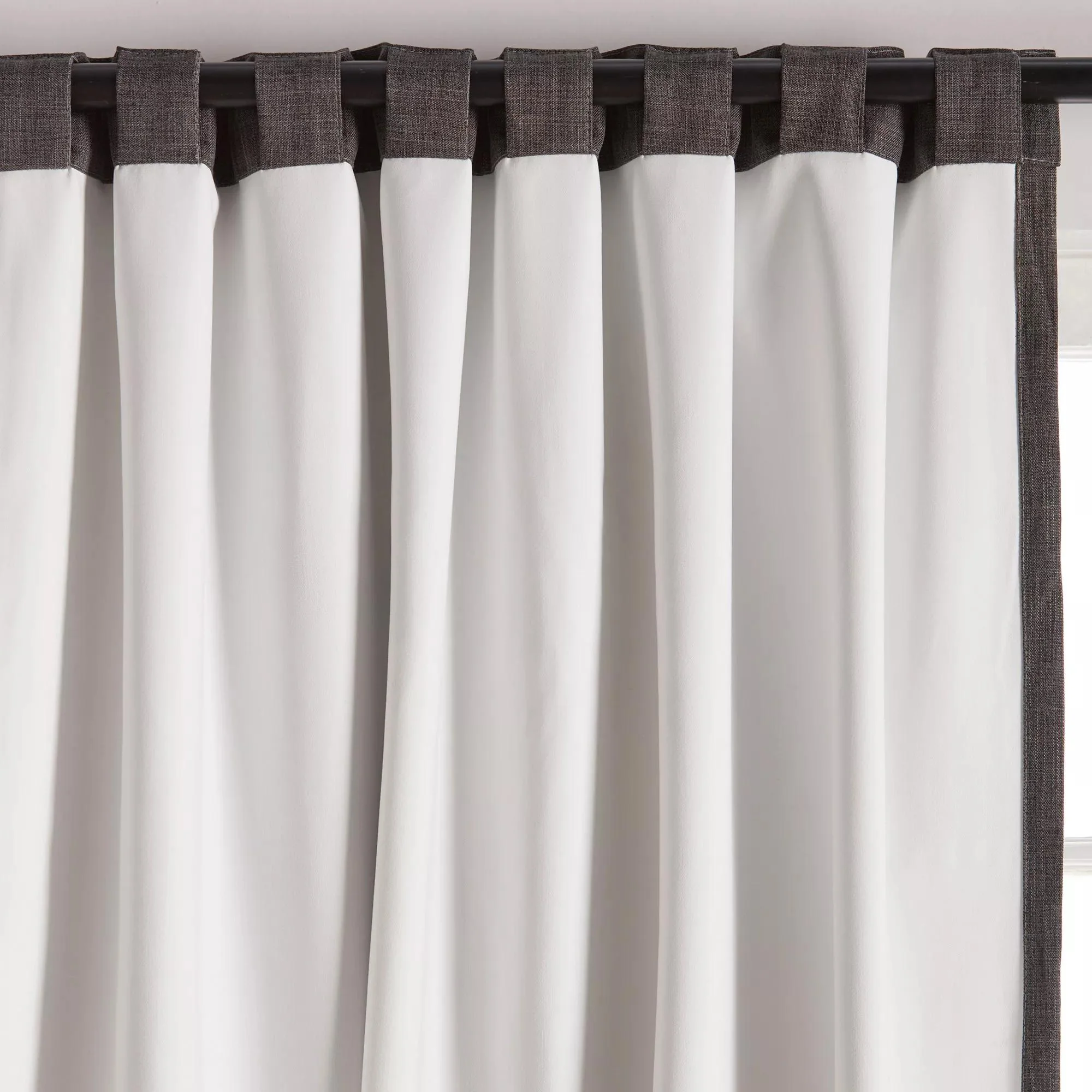 Charcoal Chita Back Tab Blackout Curtain - Image 11