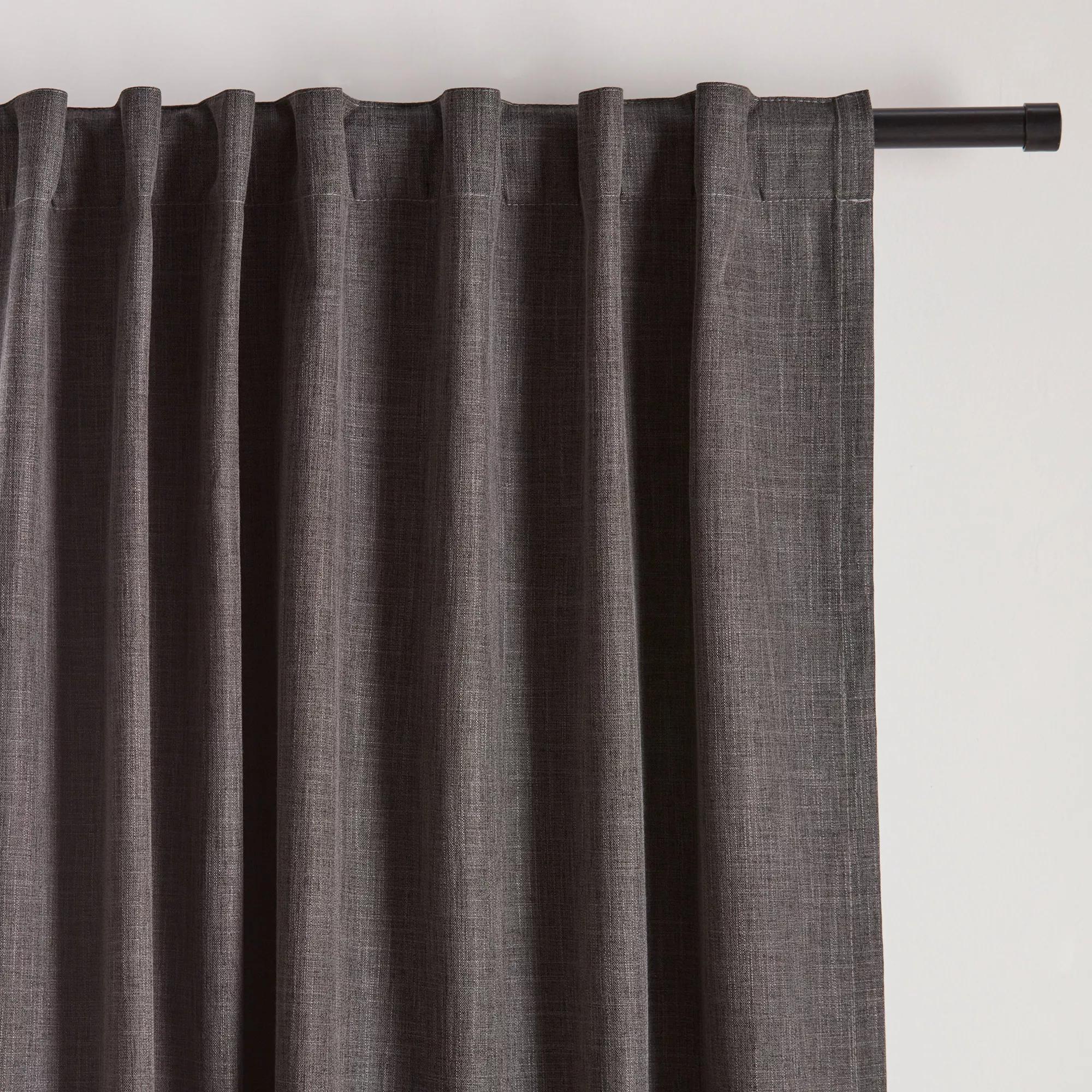Charcoal Chita Back Tab Blackout Curtain - Image 3