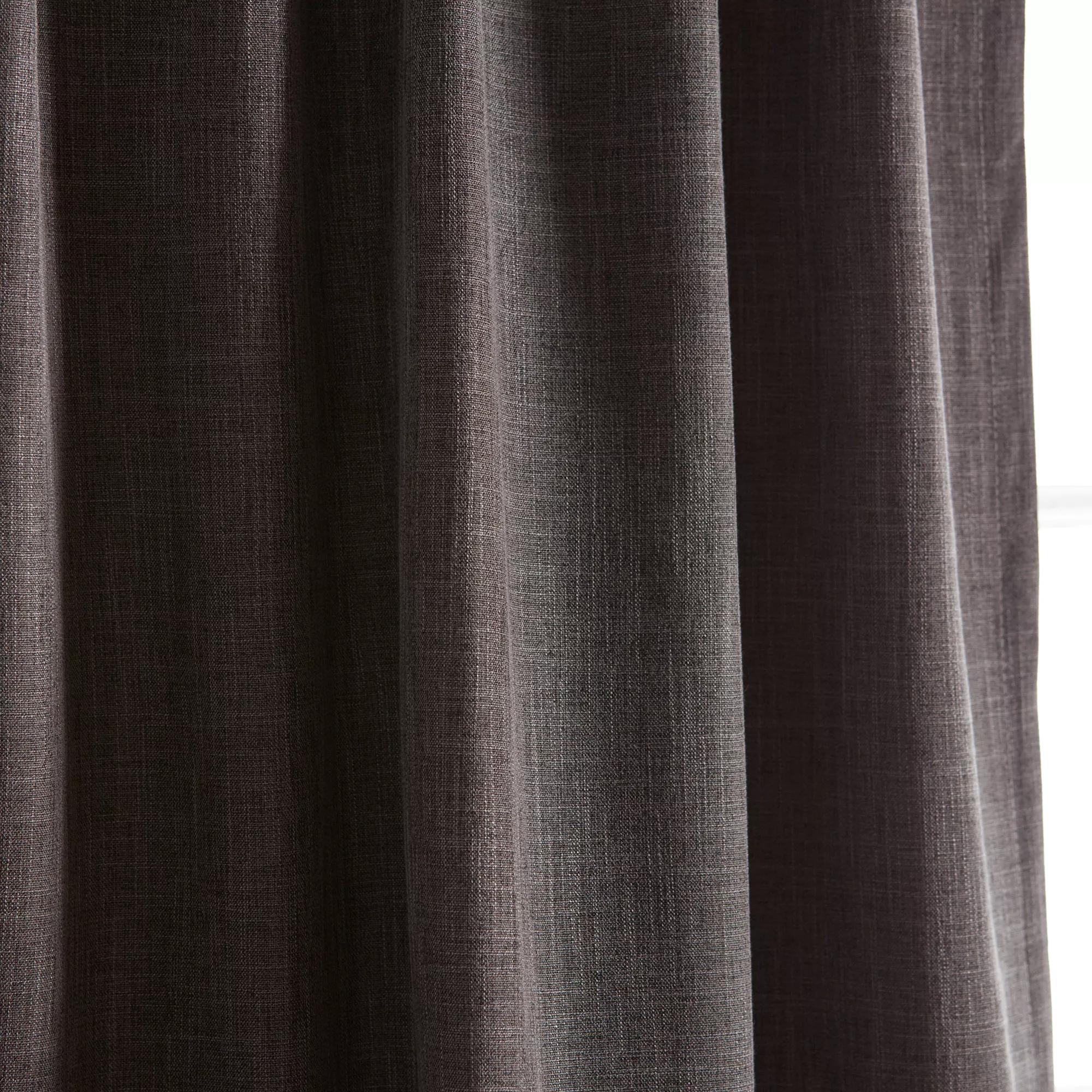 Charcoal Chita Back Tab Blackout Curtain - Image 6