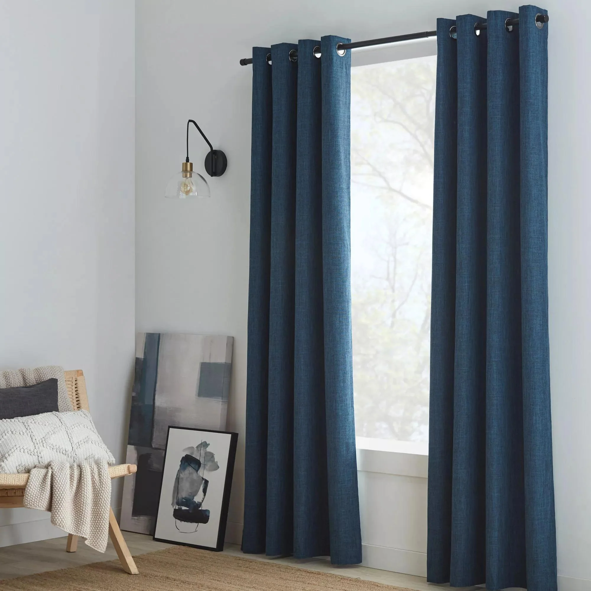 Blue Chita Blackout Curtain