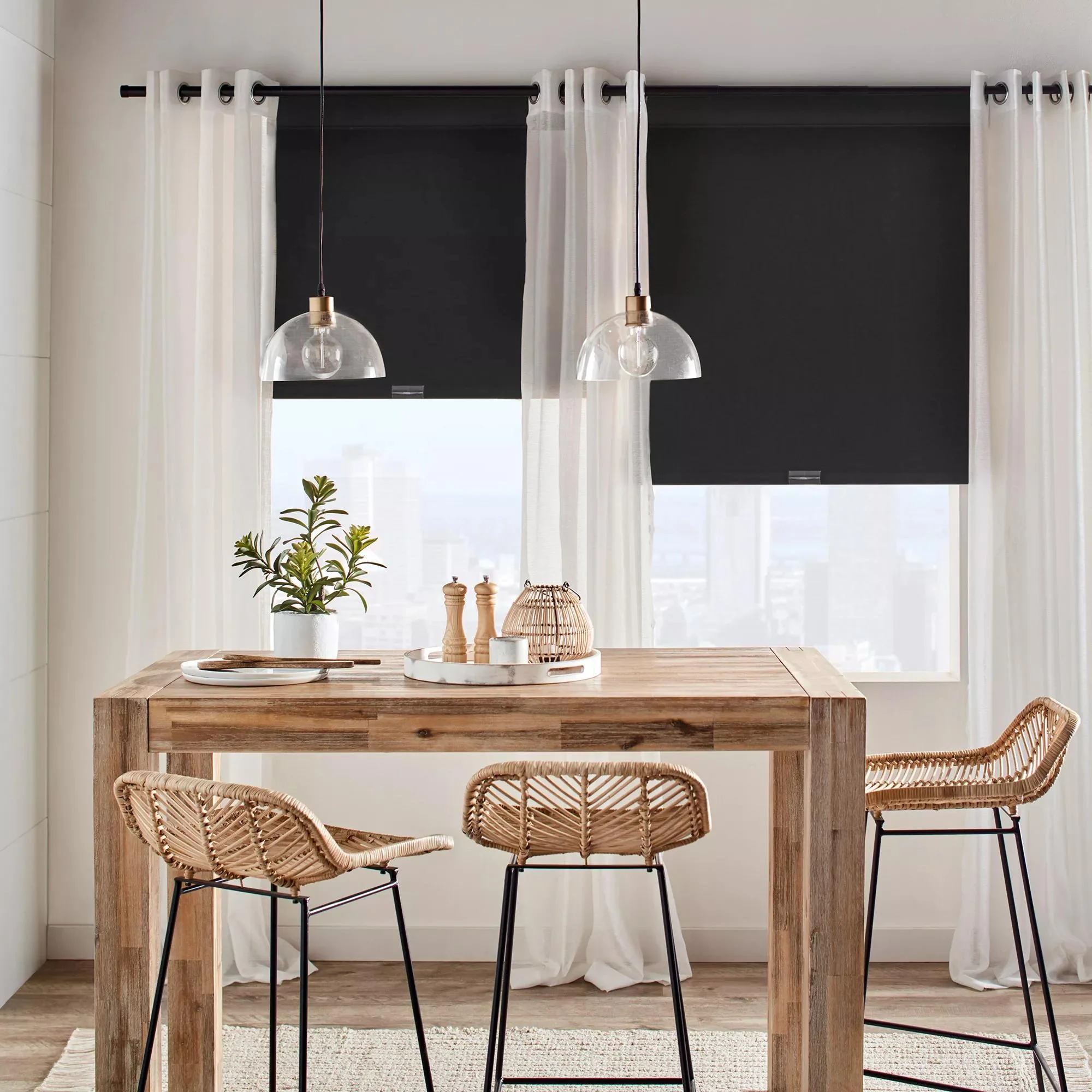 Black Chita Cordless Blackout Roller Shade - Image 5