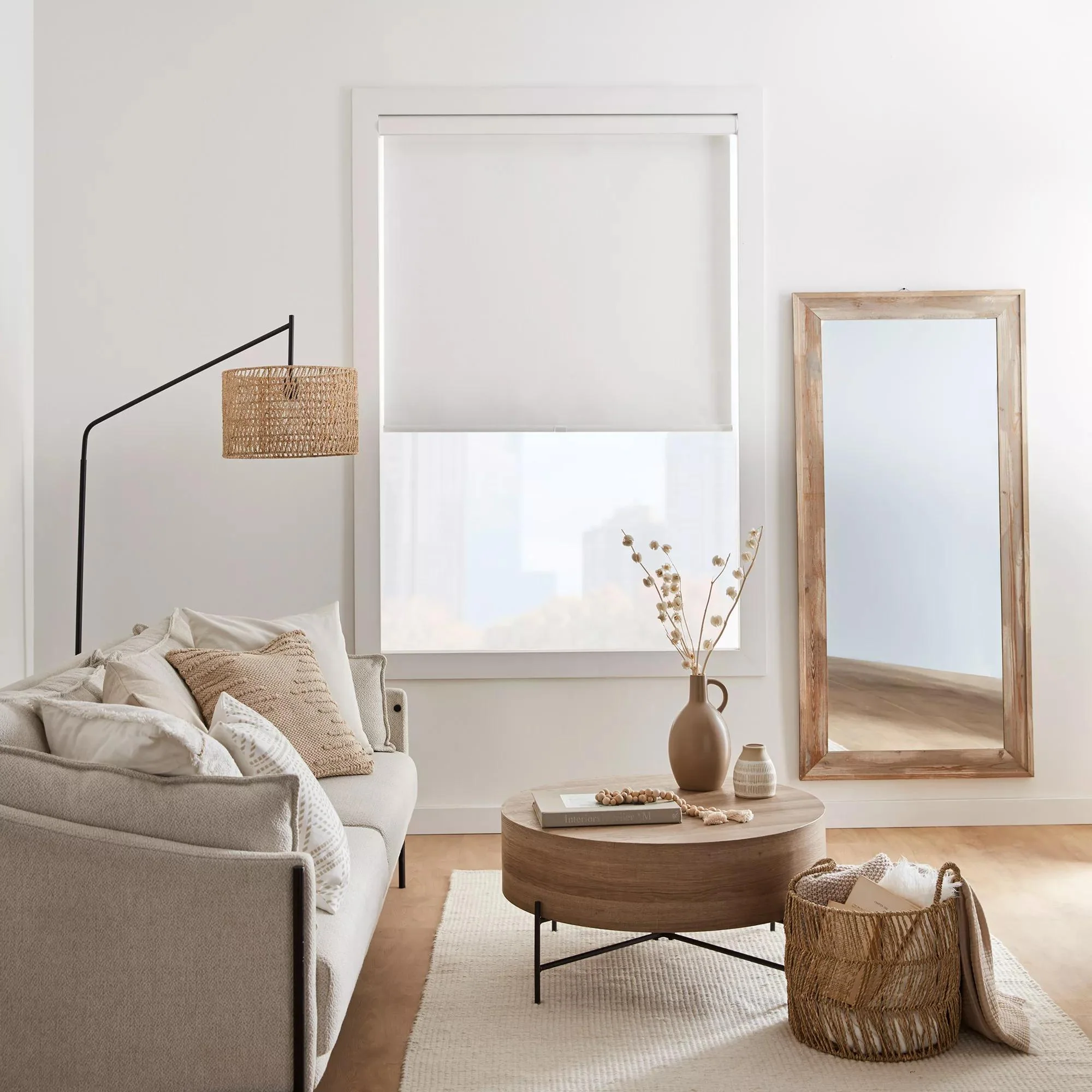 Off White Chita Cordless Blackout Roller Shade - Image 2