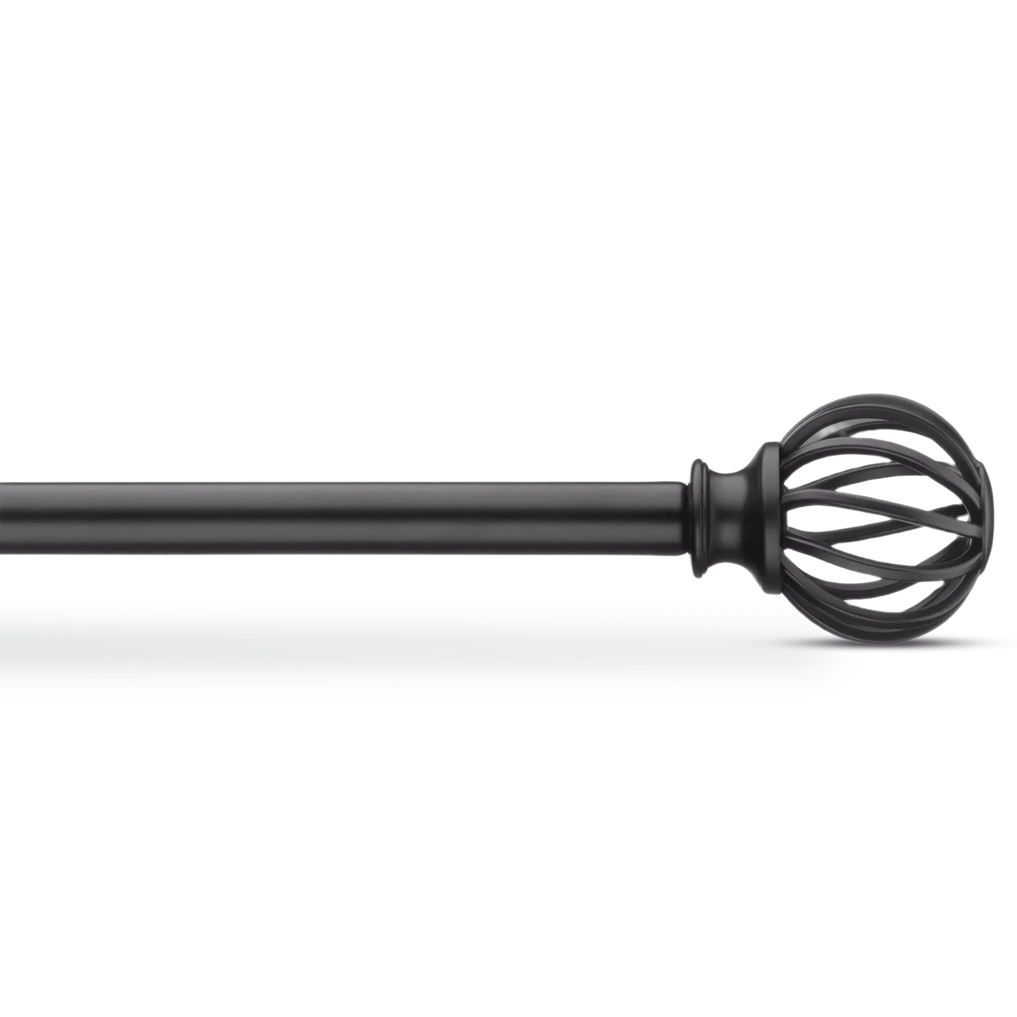 Black Coppola Curtain Rod Set - Diameter 25 mm