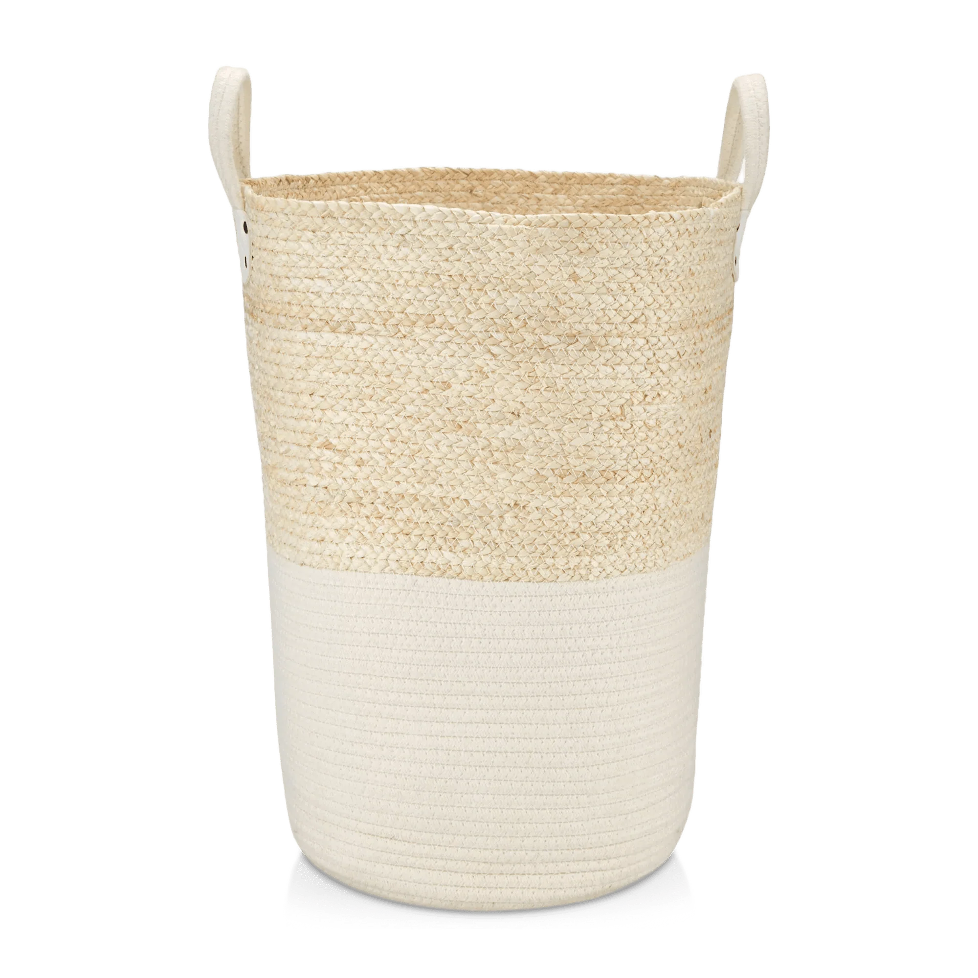 Corn Fiber and Cotton Rope Hamper