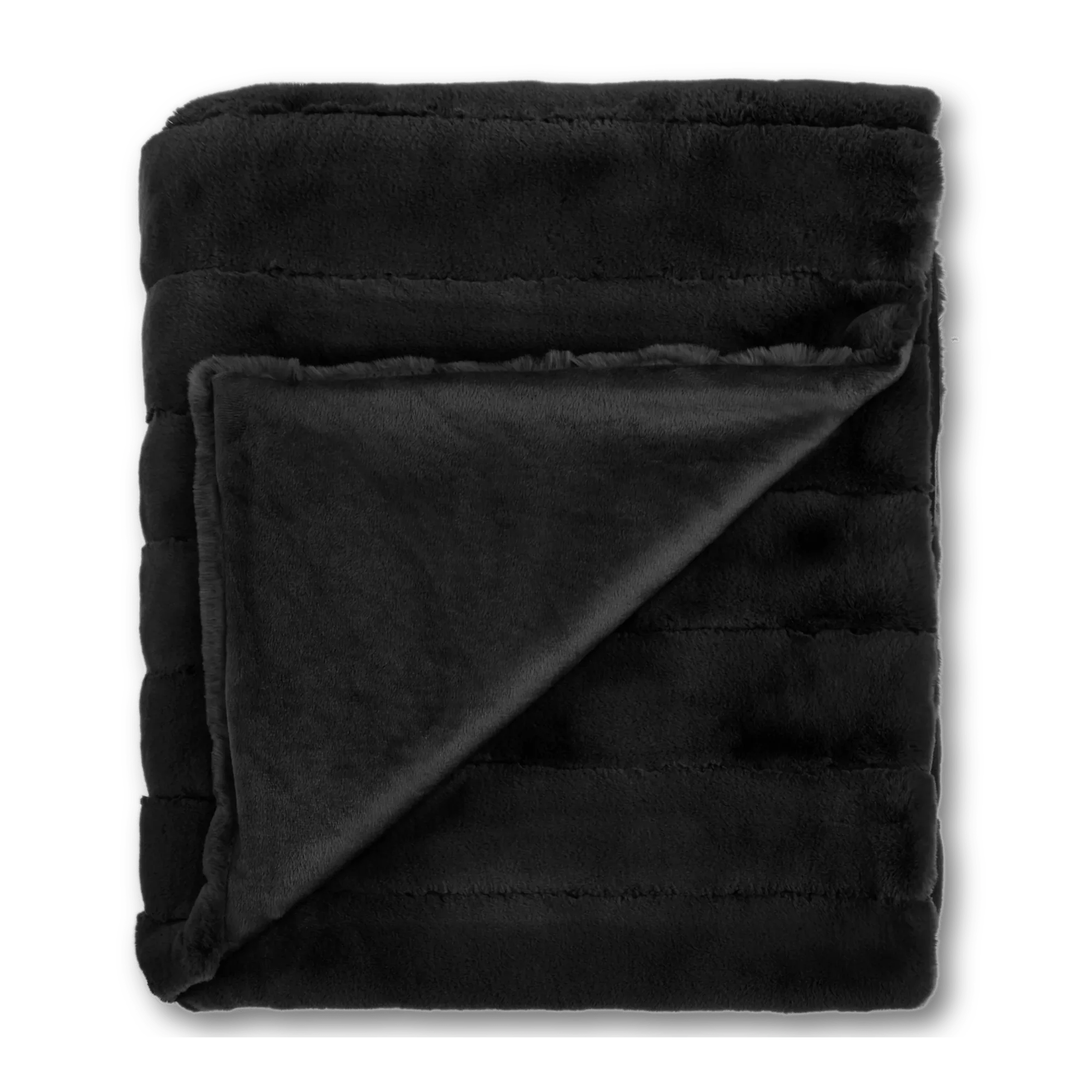 Black Cougar Faux Fur Throw