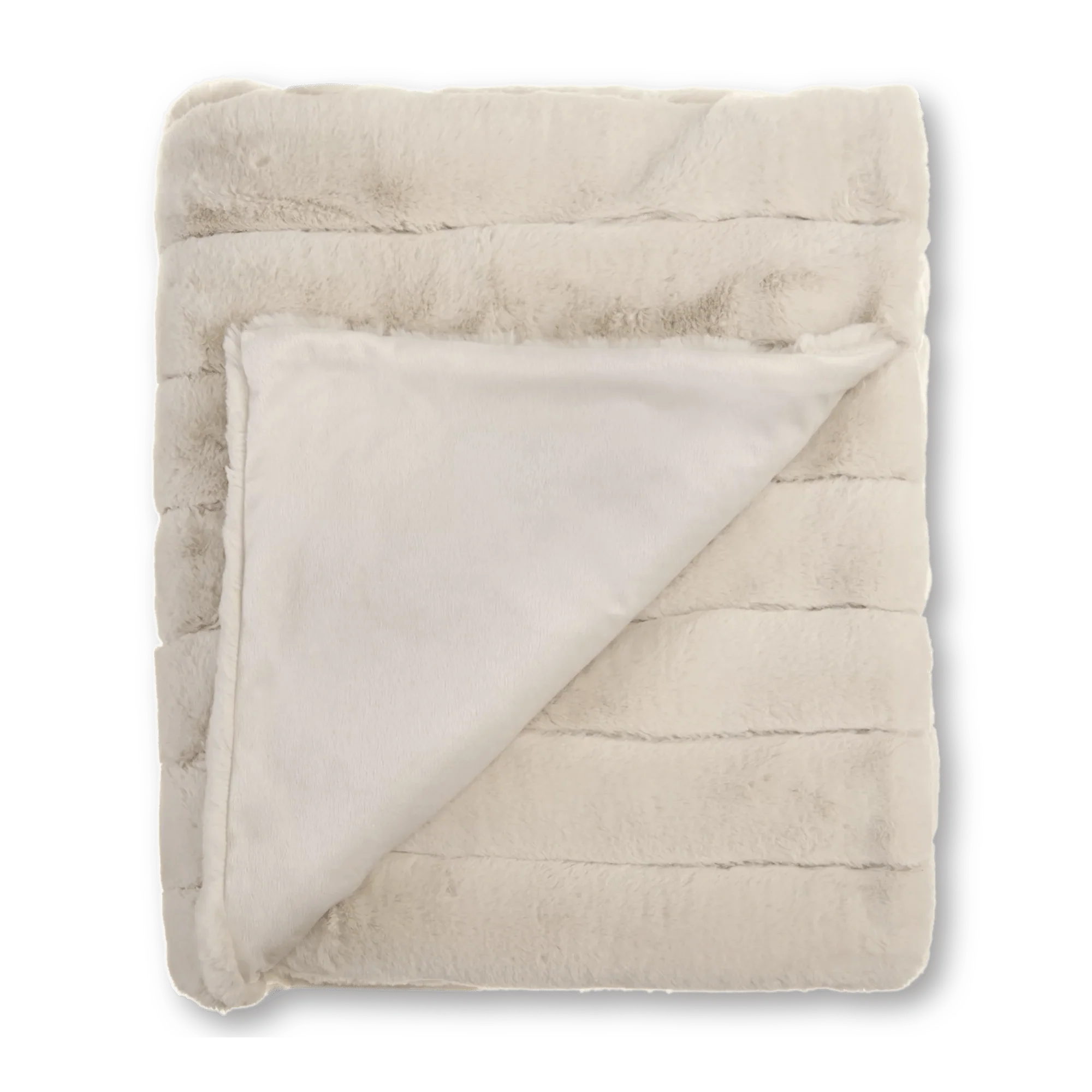 Oatmeal Cougar Faux Fur Throw