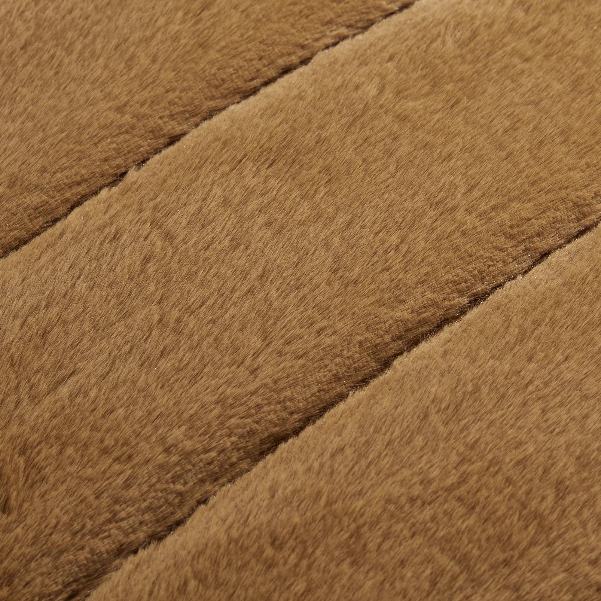 Brown Cougar Faux Fur Throw Pillow - Image 3