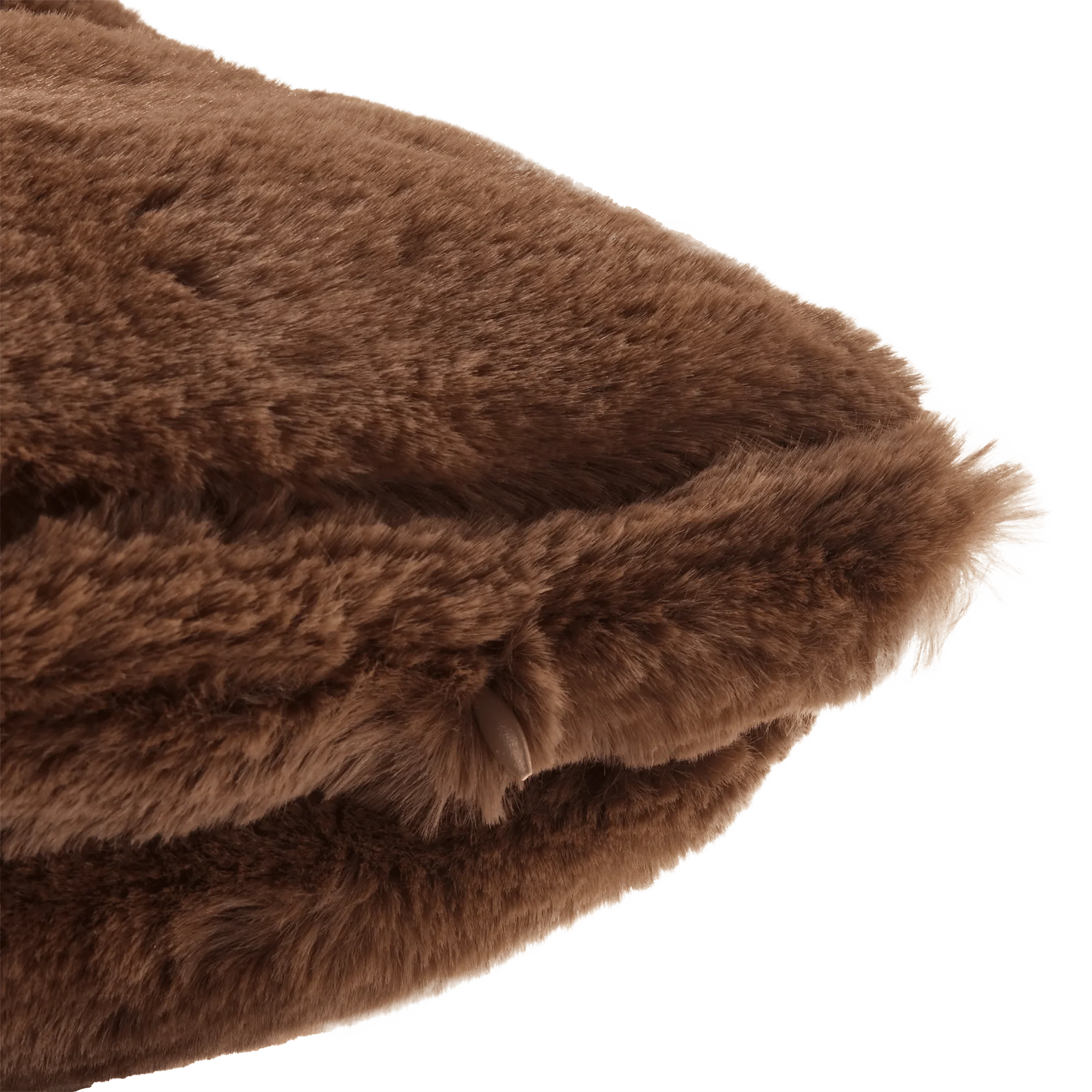 Rust Cougar Faux Fur Throw Pillow - Image 3