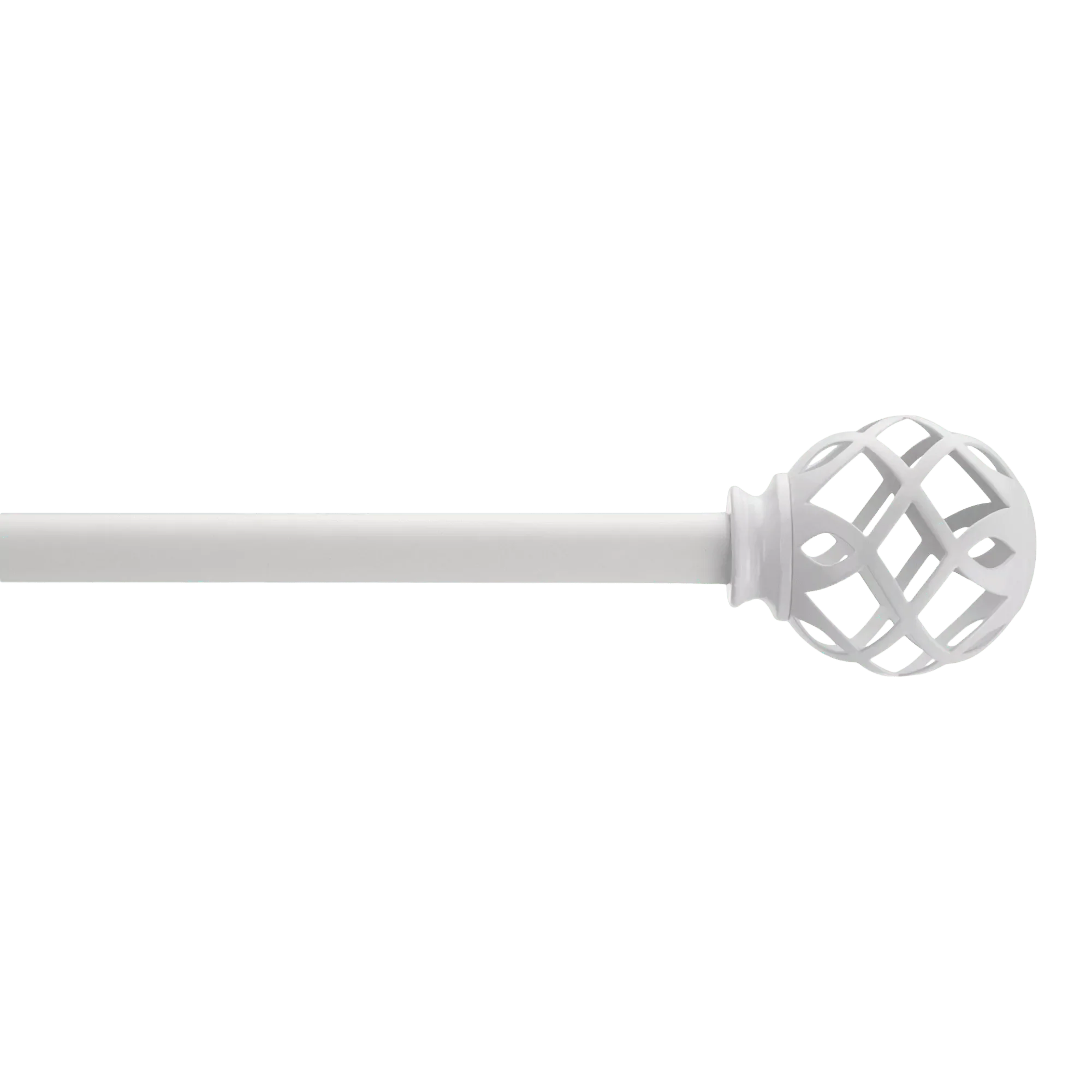 White Curtain Rod Set - Diameter 5/8 mm