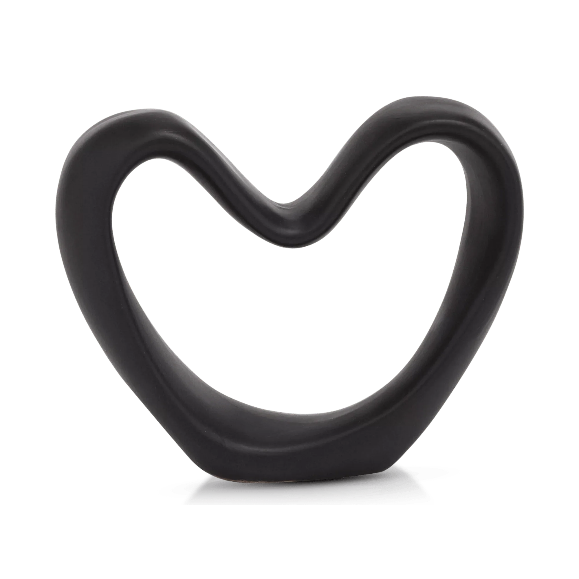 Black Decorative Ceramic Heart