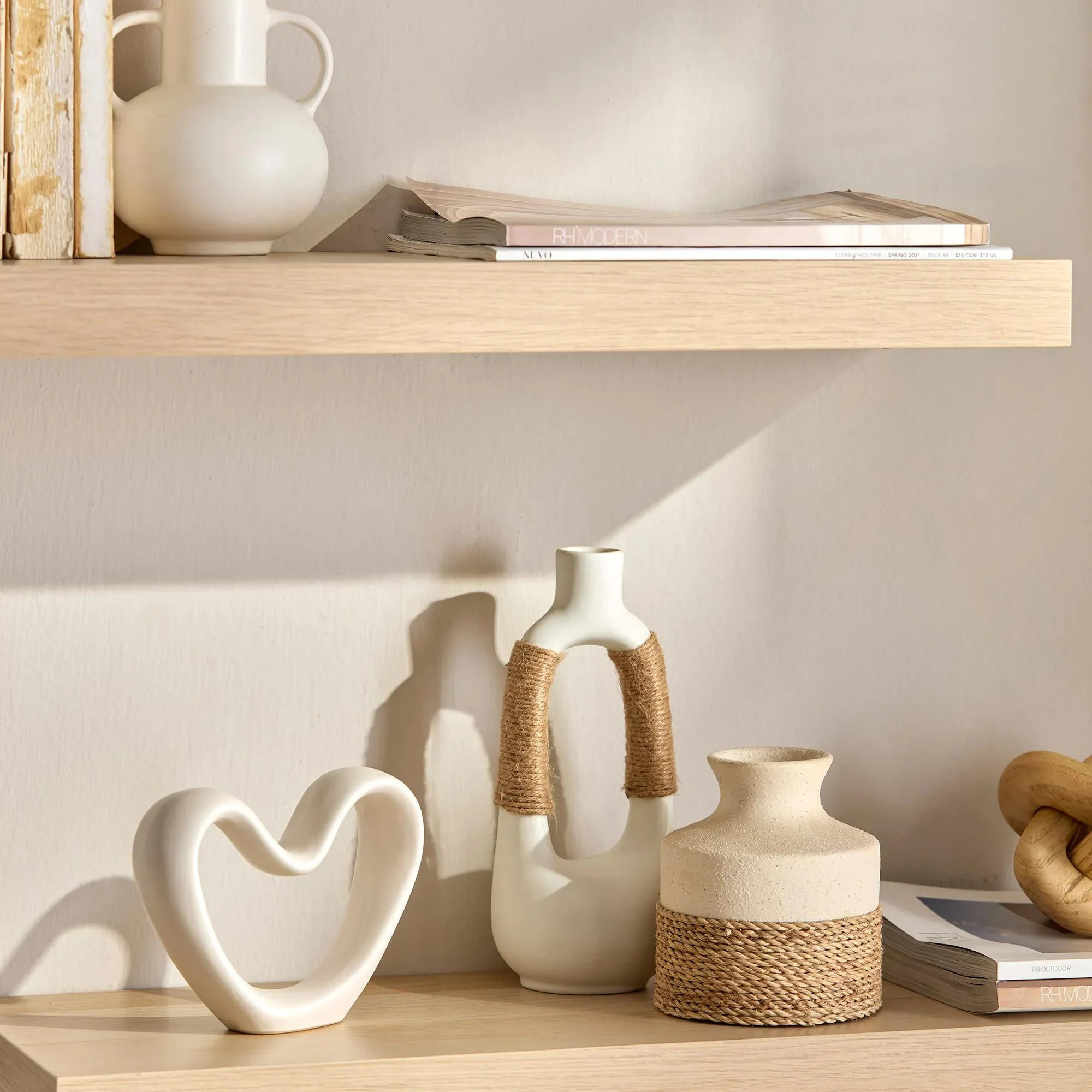 Cream Decorative Ceramic Heart - Image 5