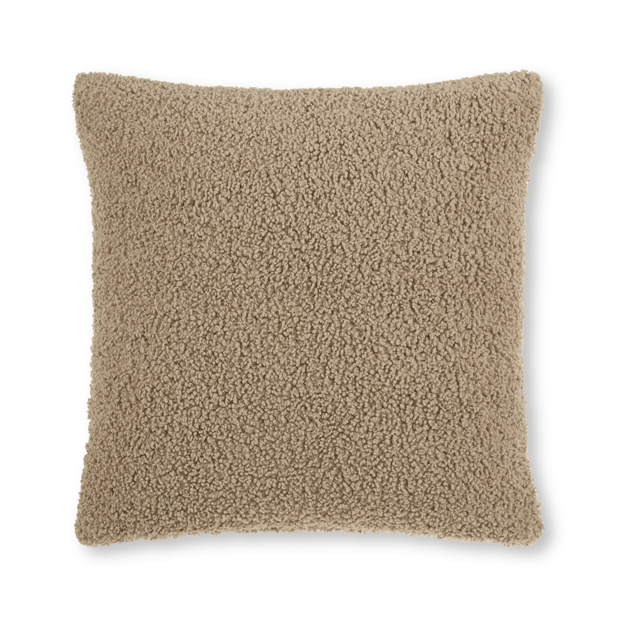 Beige Doodle Boucle Decorative Throw Pillow