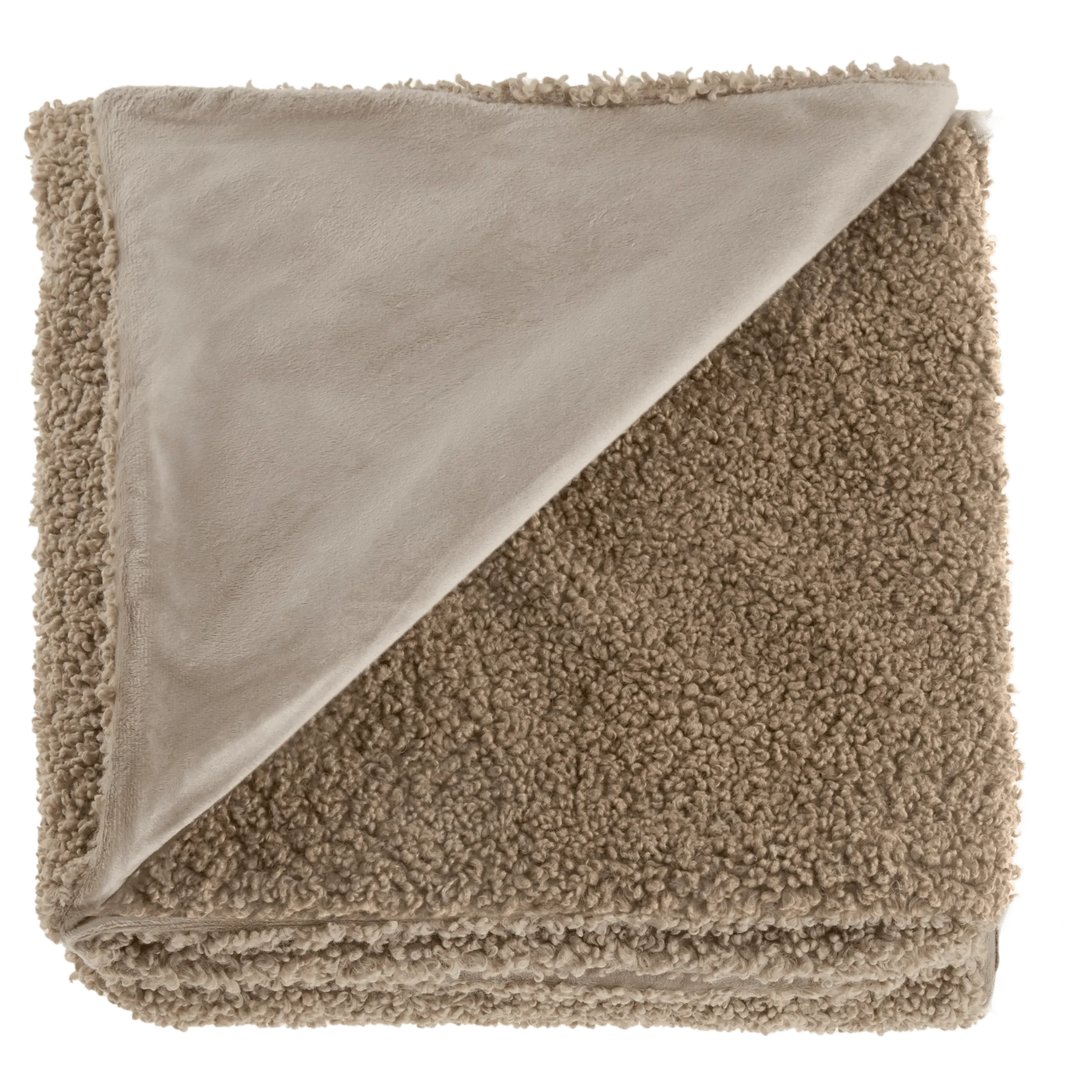 Beige Doodle Boucle Throw