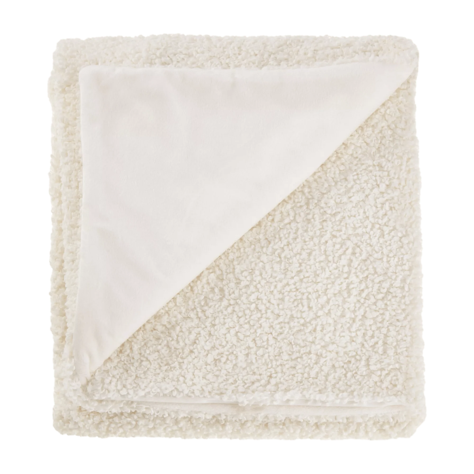 White Doodle Boucle Throw