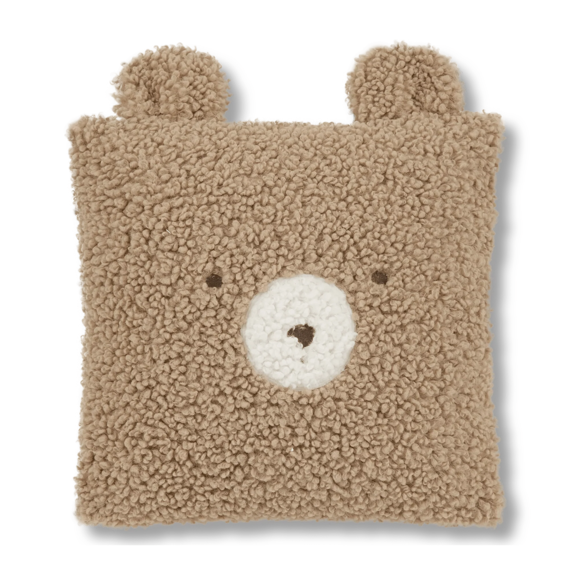 Emery Brown Teddy Throw Pillow