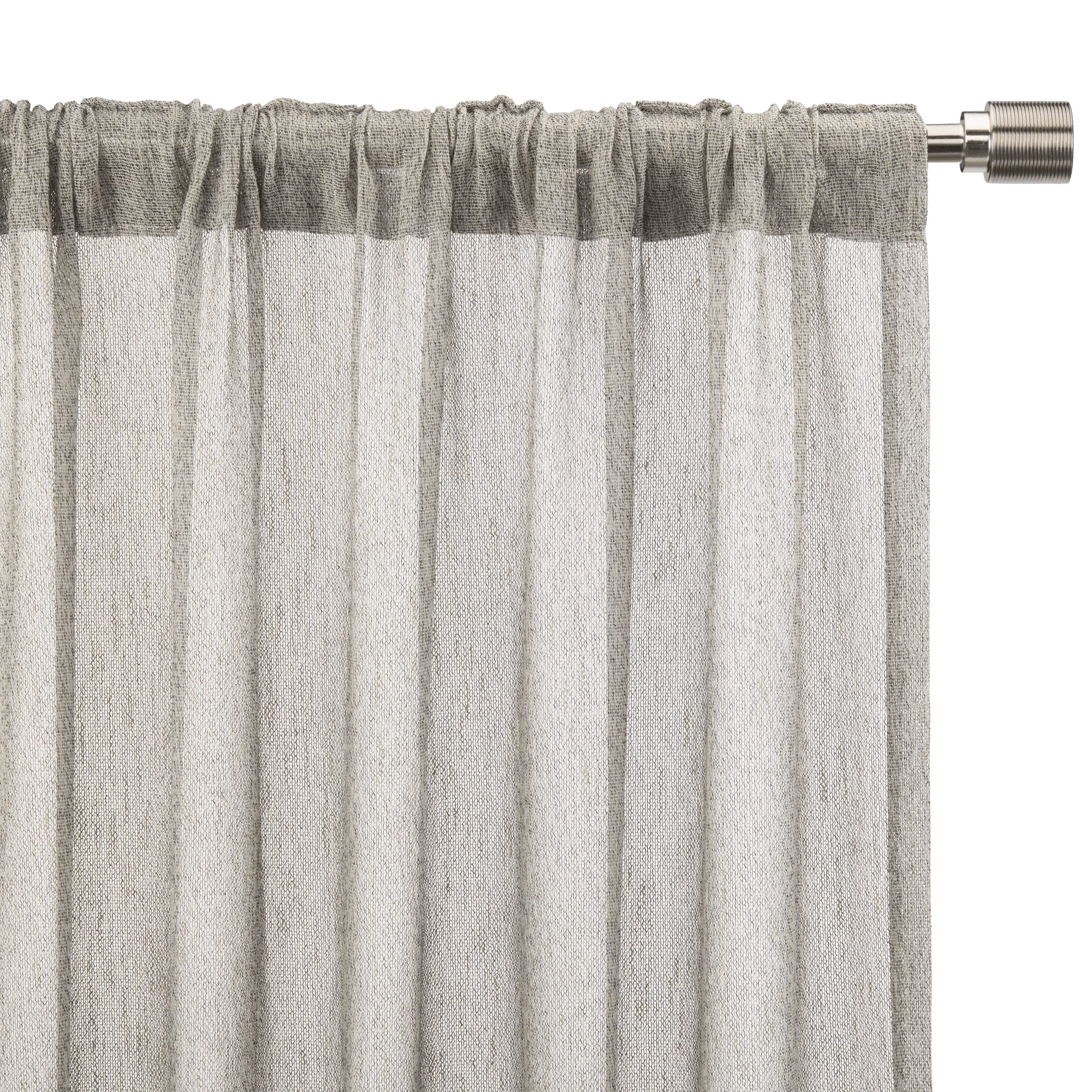 Grey Eneca Back-Tab/Rod-Pocket Curtain - Image 2
