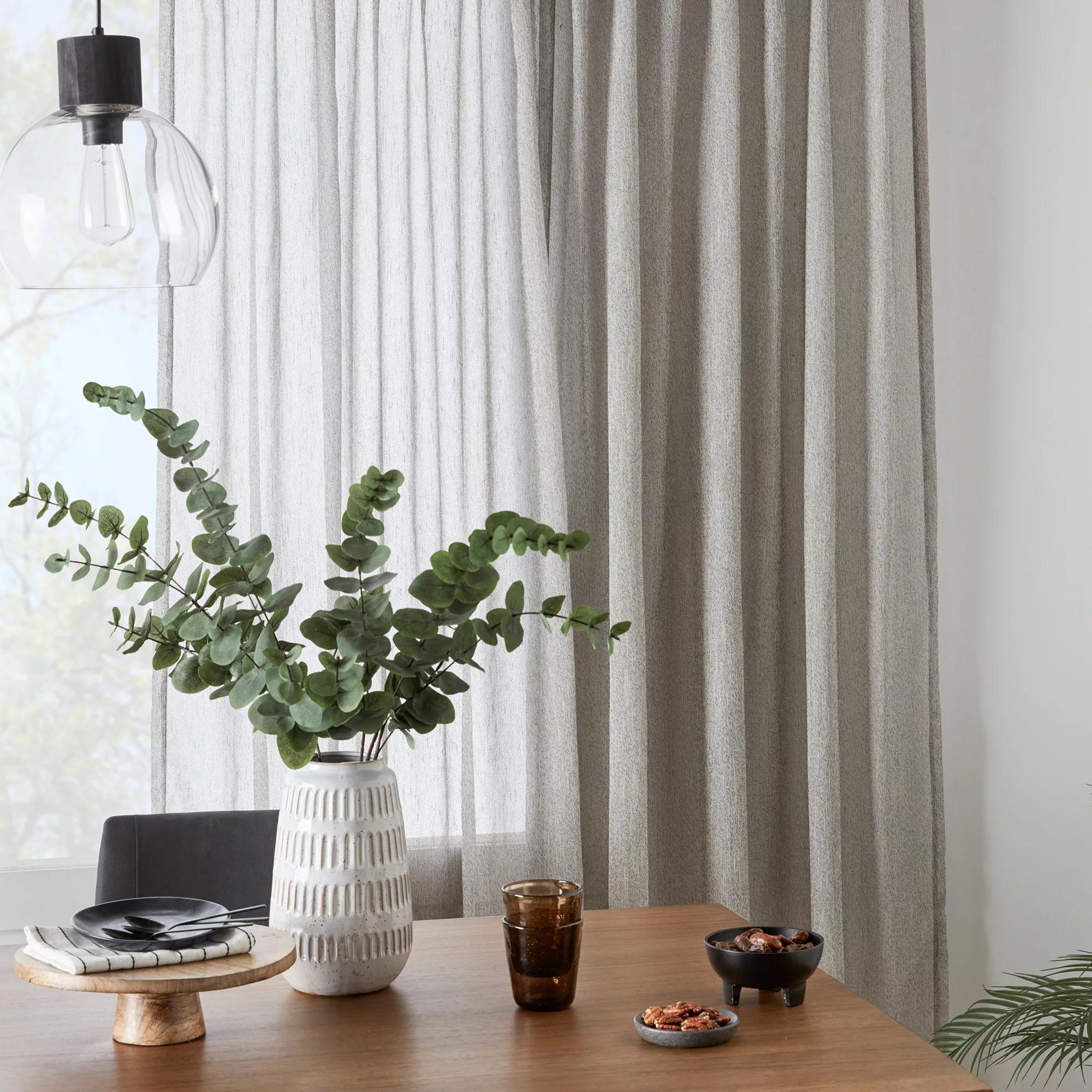 Grey Eneca Back-Tab/Rod-Pocket Curtain - Image 4