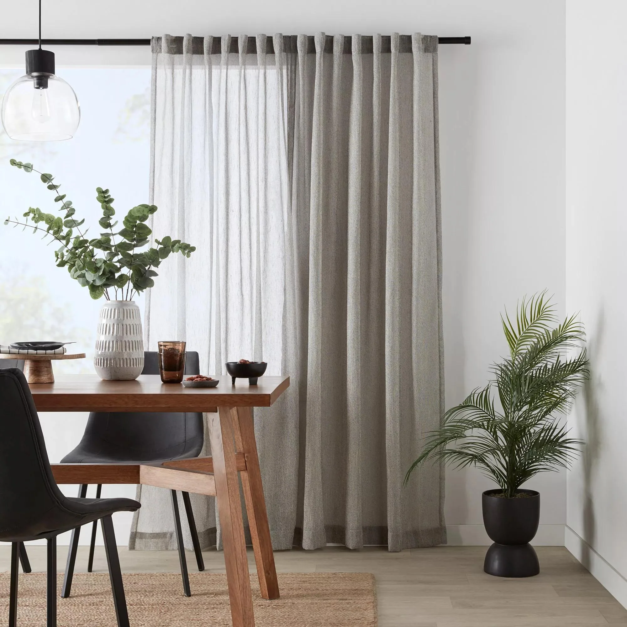 Grey Eneca Back-Tab/Rod-Pocket Curtain - Image 6